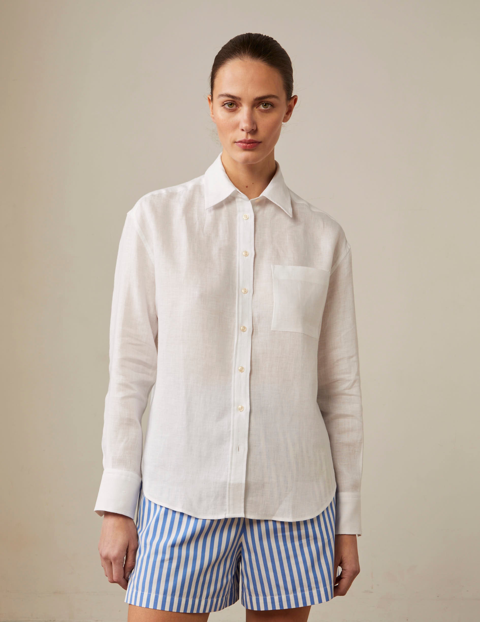White Linen Shirt 17287