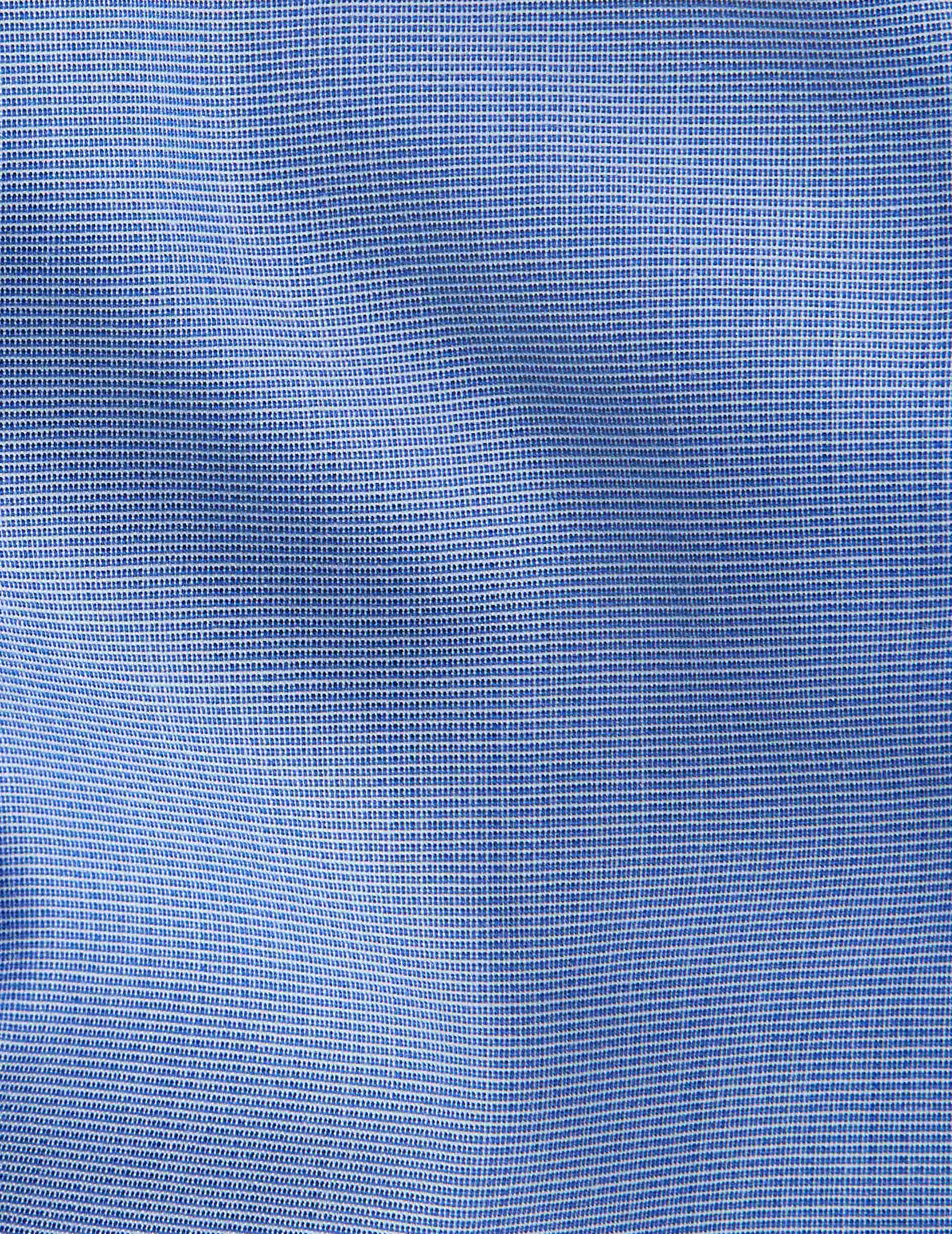 Chemise Ajustée bleue - Fil-à-fil - Col Figaret