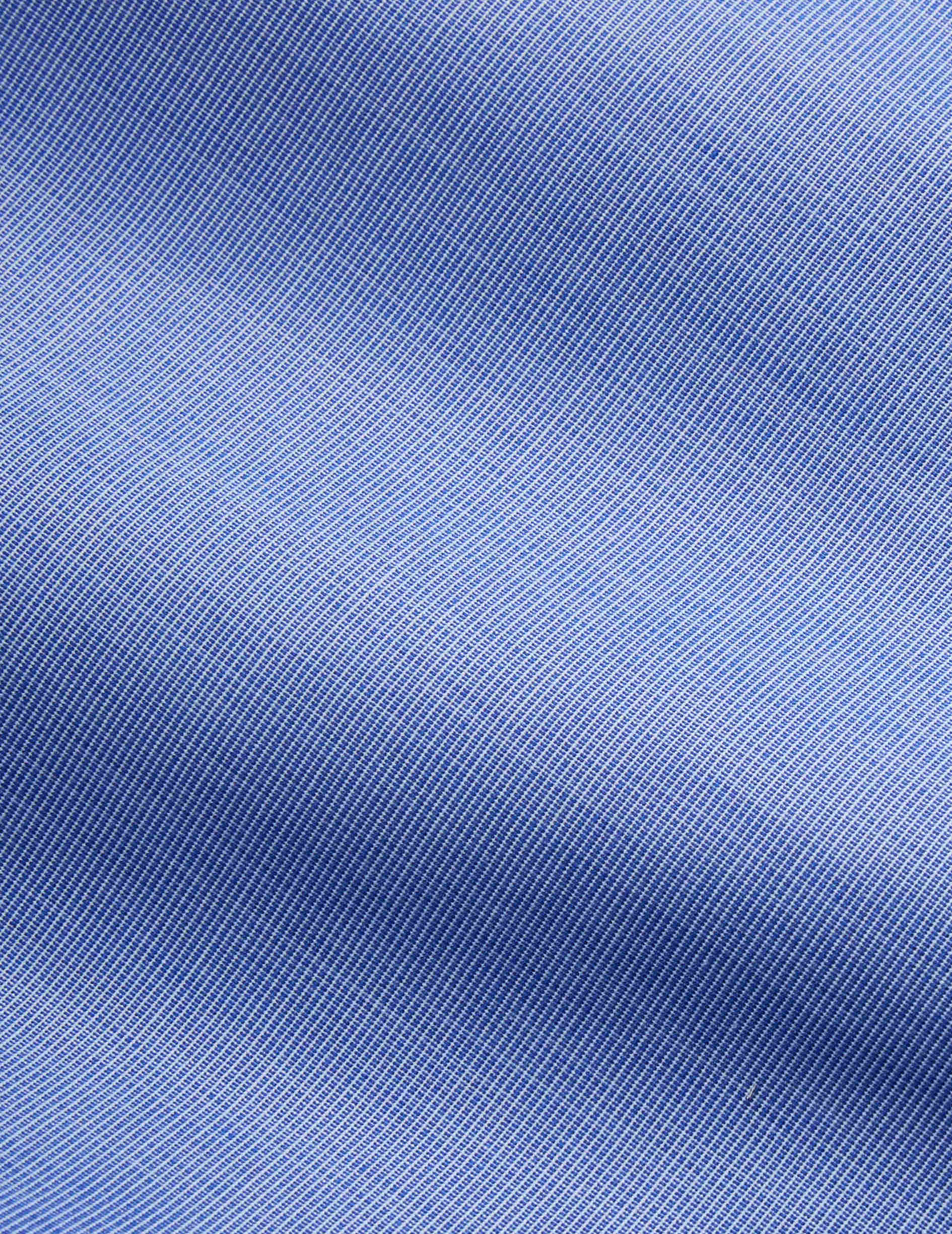 Chemise Semi-ajustée bleue - Fil-à-fil - Col Figaret