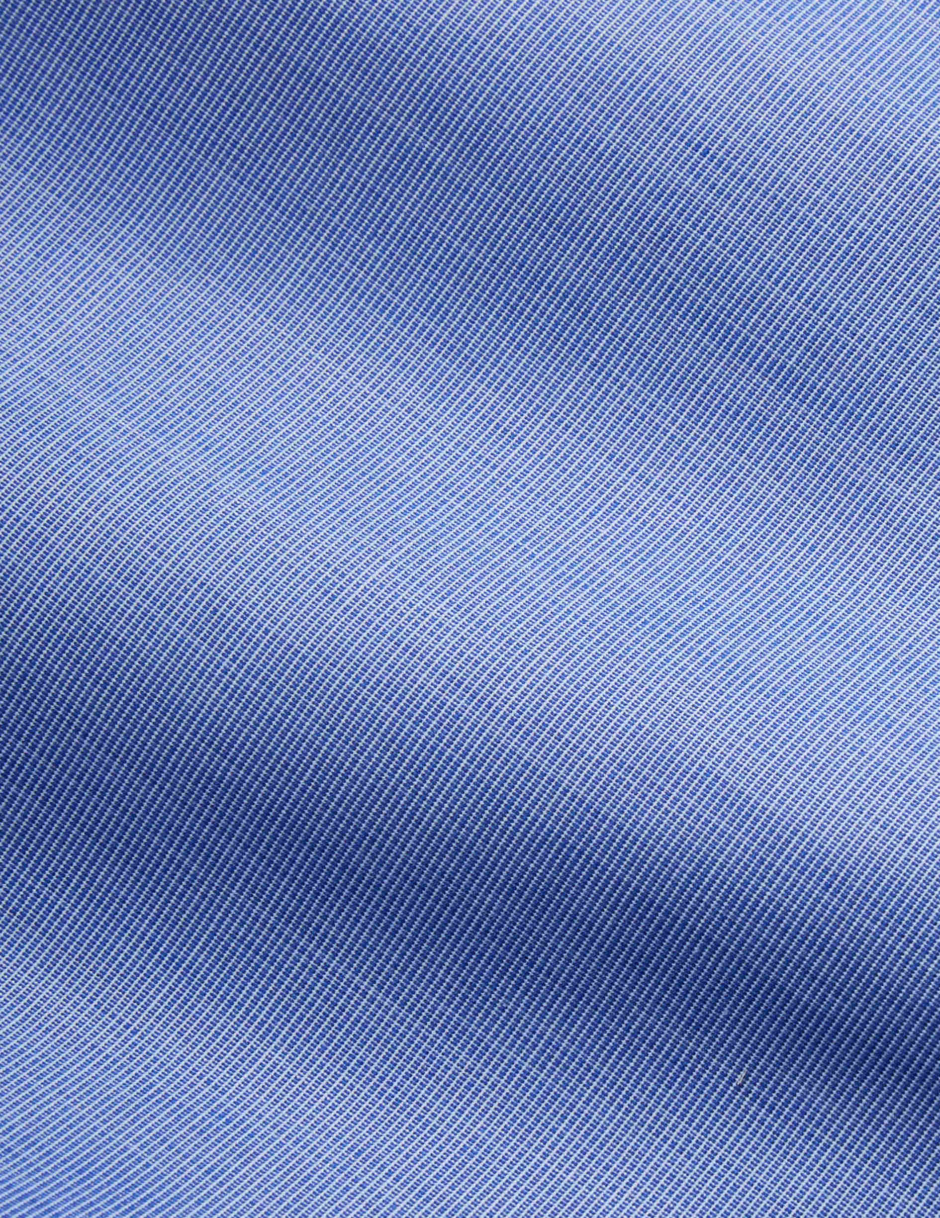 Semi-fitted blue shirt - Fil-à-fil - Figaret Collar
