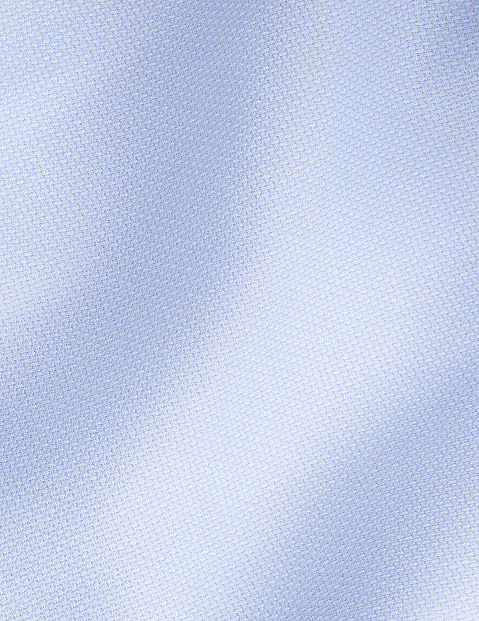 Chemise Semi-ajustée bleue - Façonné - Col Figaret