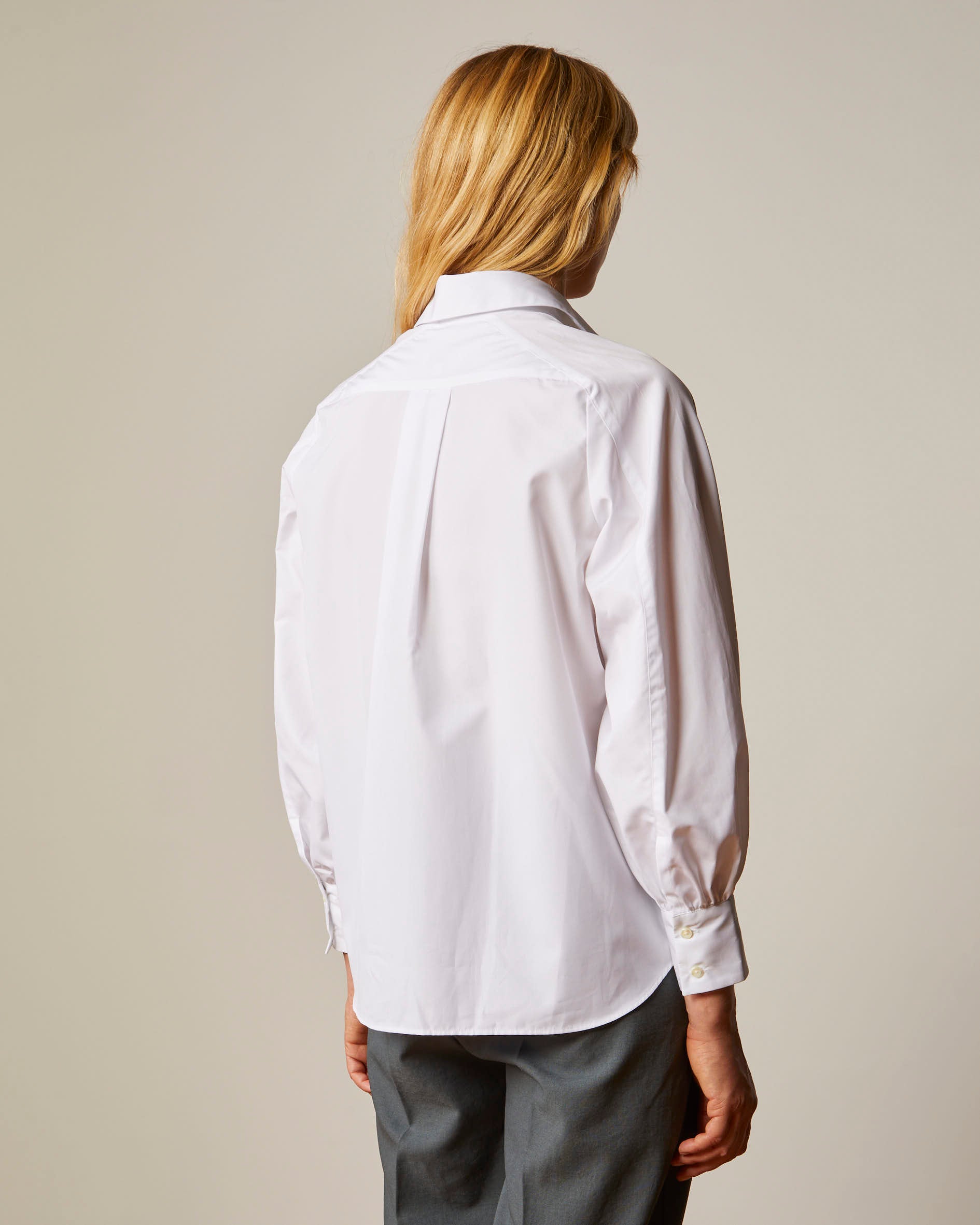 white Oversized Cassie Shirt - Poplin