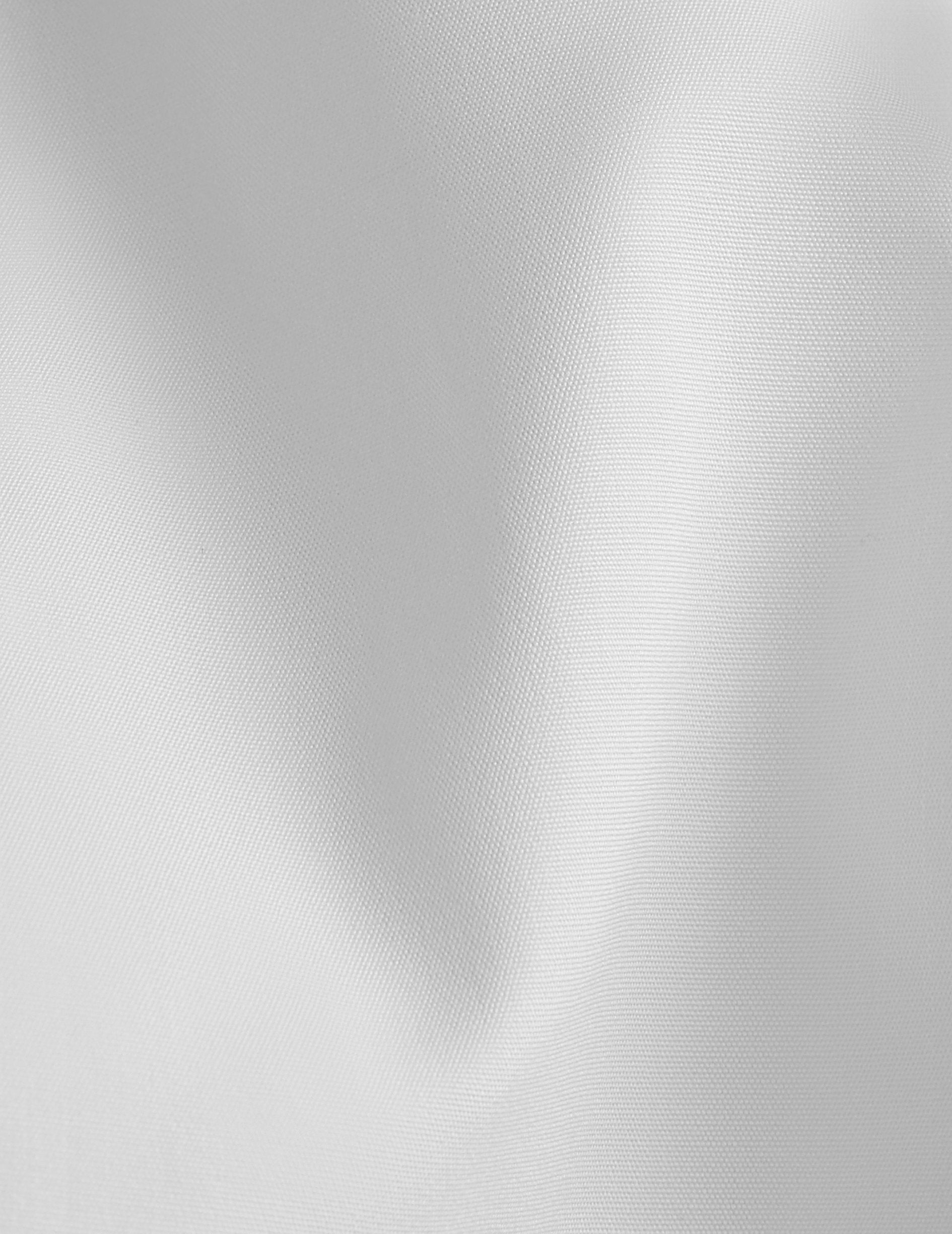 Chemise Carl blanche - Popeline - Col Droit ouvert