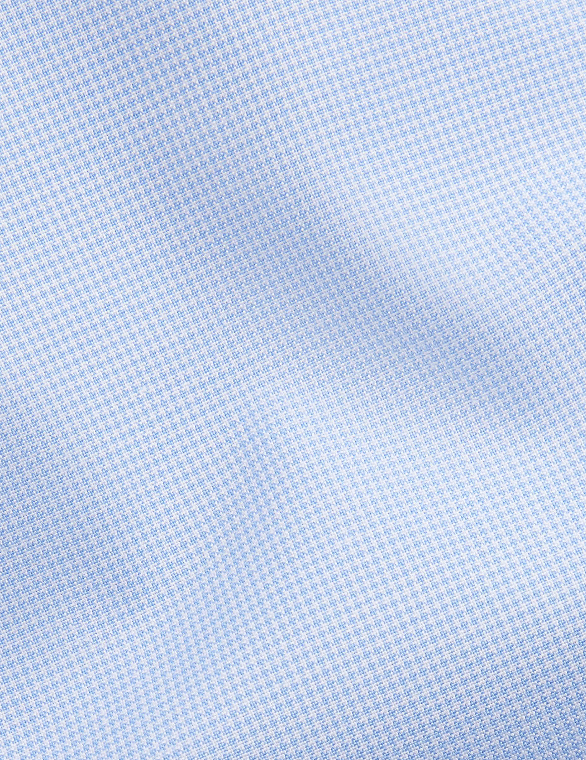 Chemise Semi-ajustée bleue - Popeline - Col Figaret