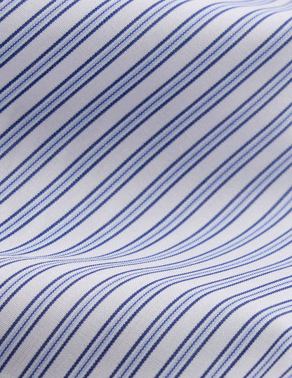 Chemise Semi-ajustée rayée bleu marine