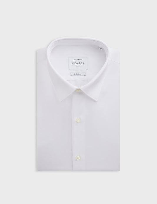 Fitted white shirt - Pin point - Figaret Collar - French Cuffs