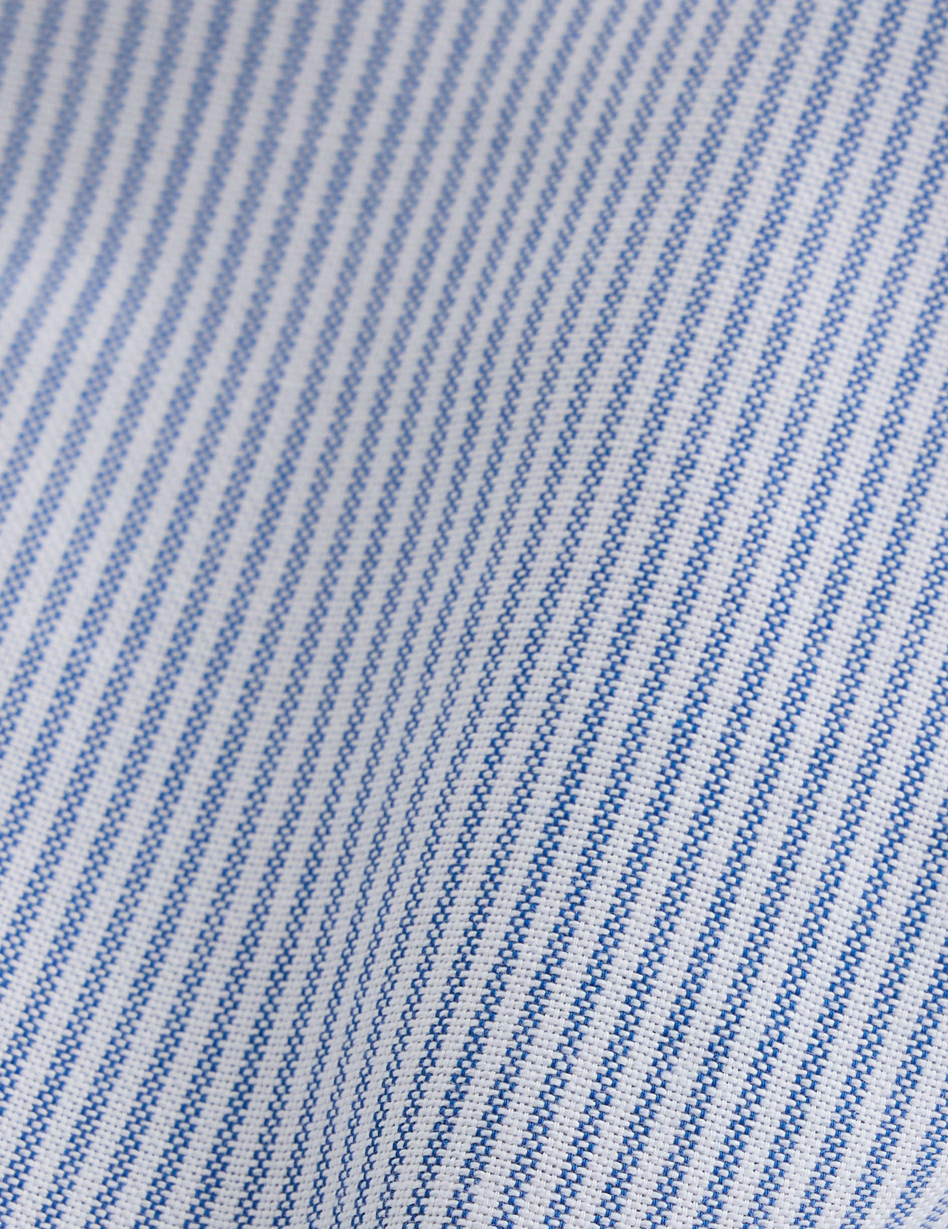 Chemise Gaspard rayée bleue - Oxford - Col Américain