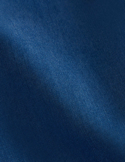 Blue denim "Je t'aime" shirt with blue embroidery