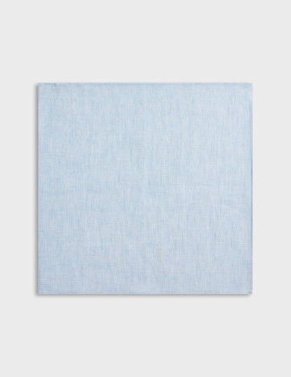 Blue linen pocket square