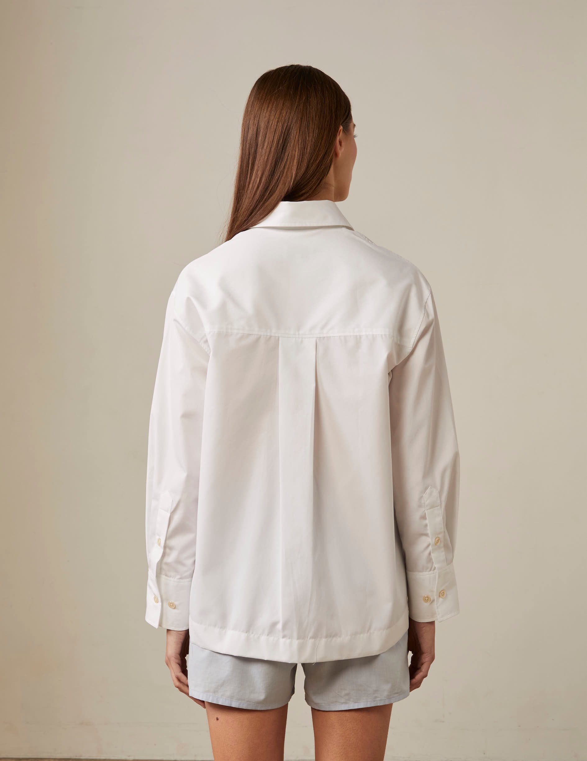 white oversized Faith shirt - Poplin