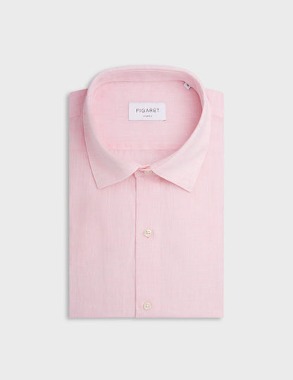 Auguste light pink linen shirt