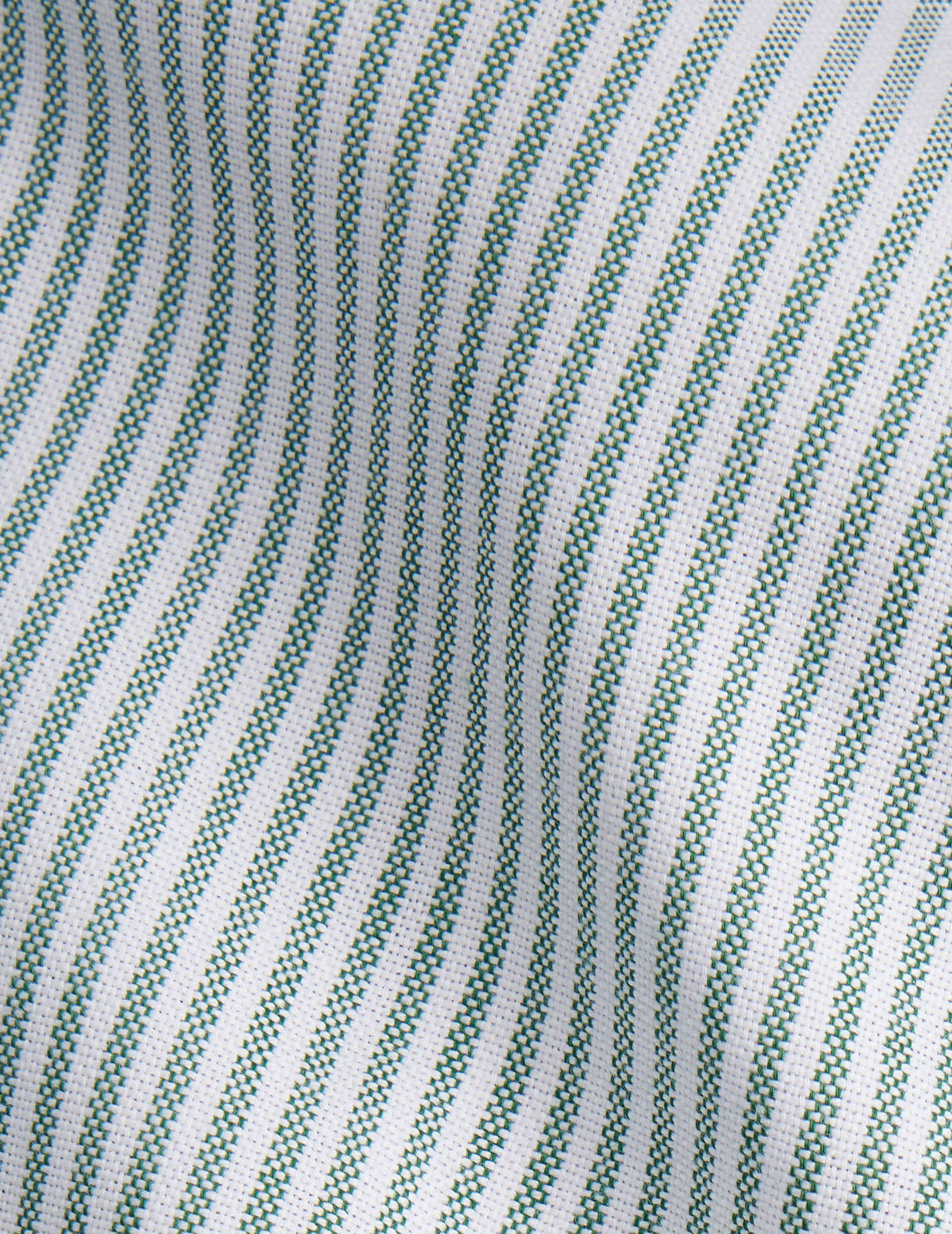 Green striped Carl shirt - Oxford - Open straight Collar