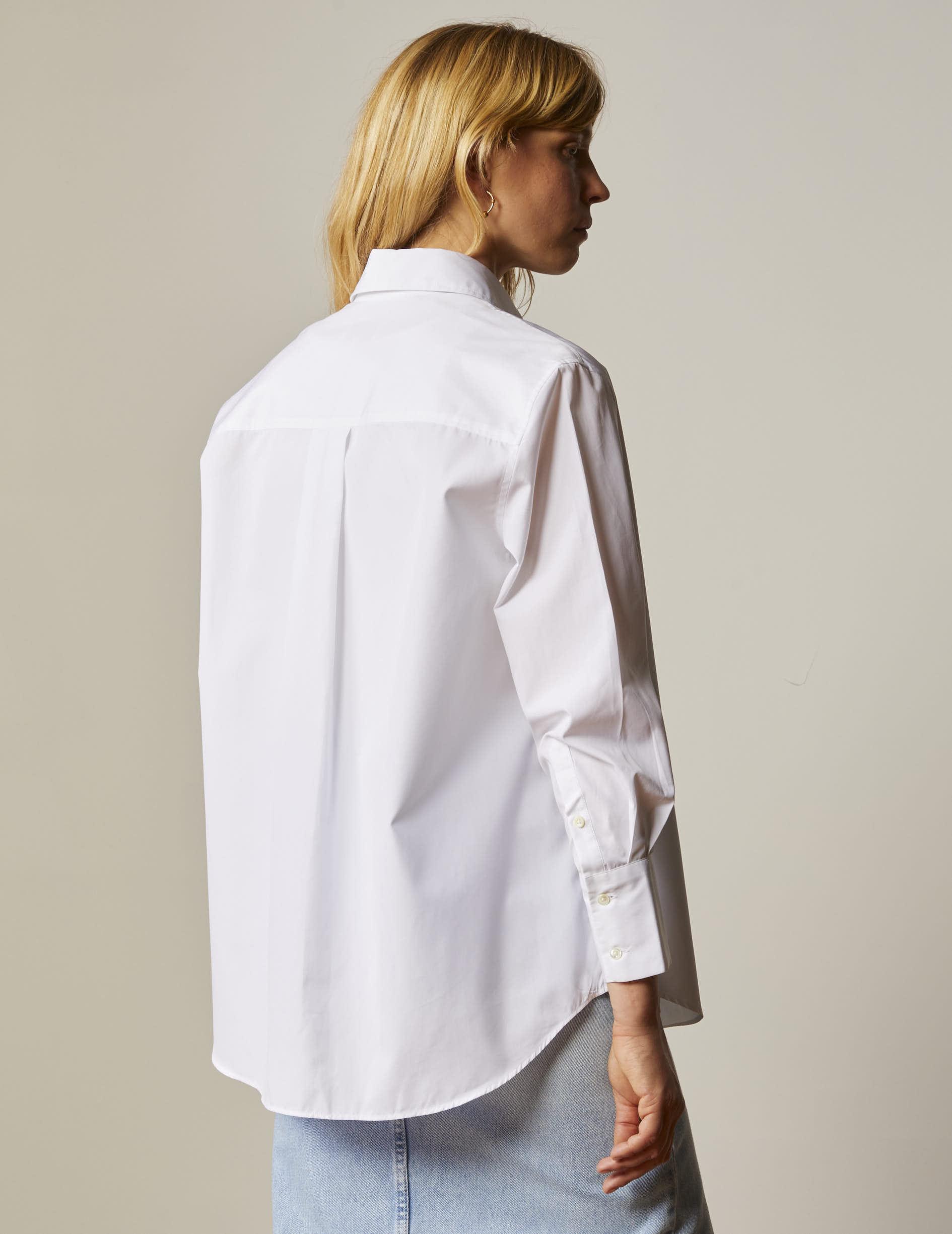 Oversized white Mathilde shirt - Poplin
