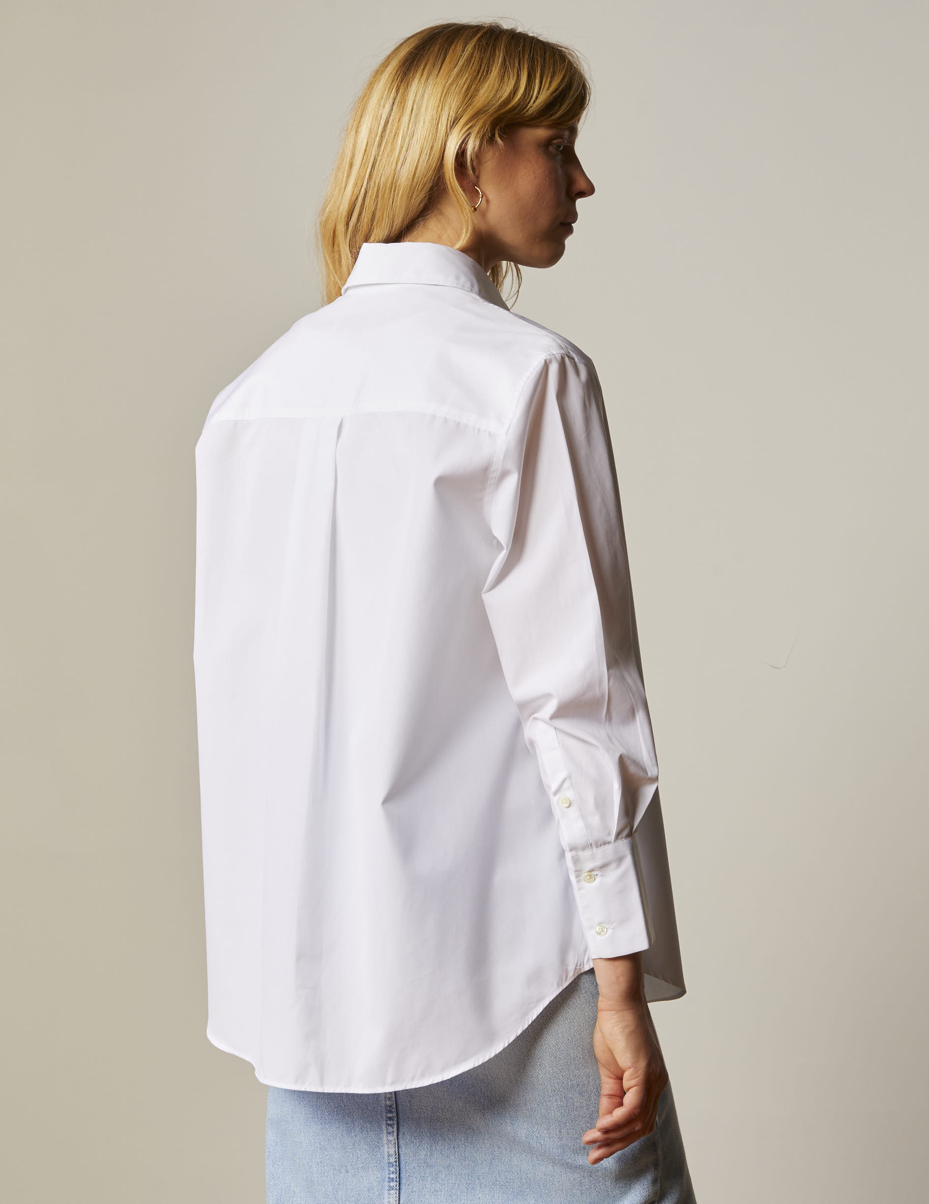Chemise oversize mathilde blanche - Popeline