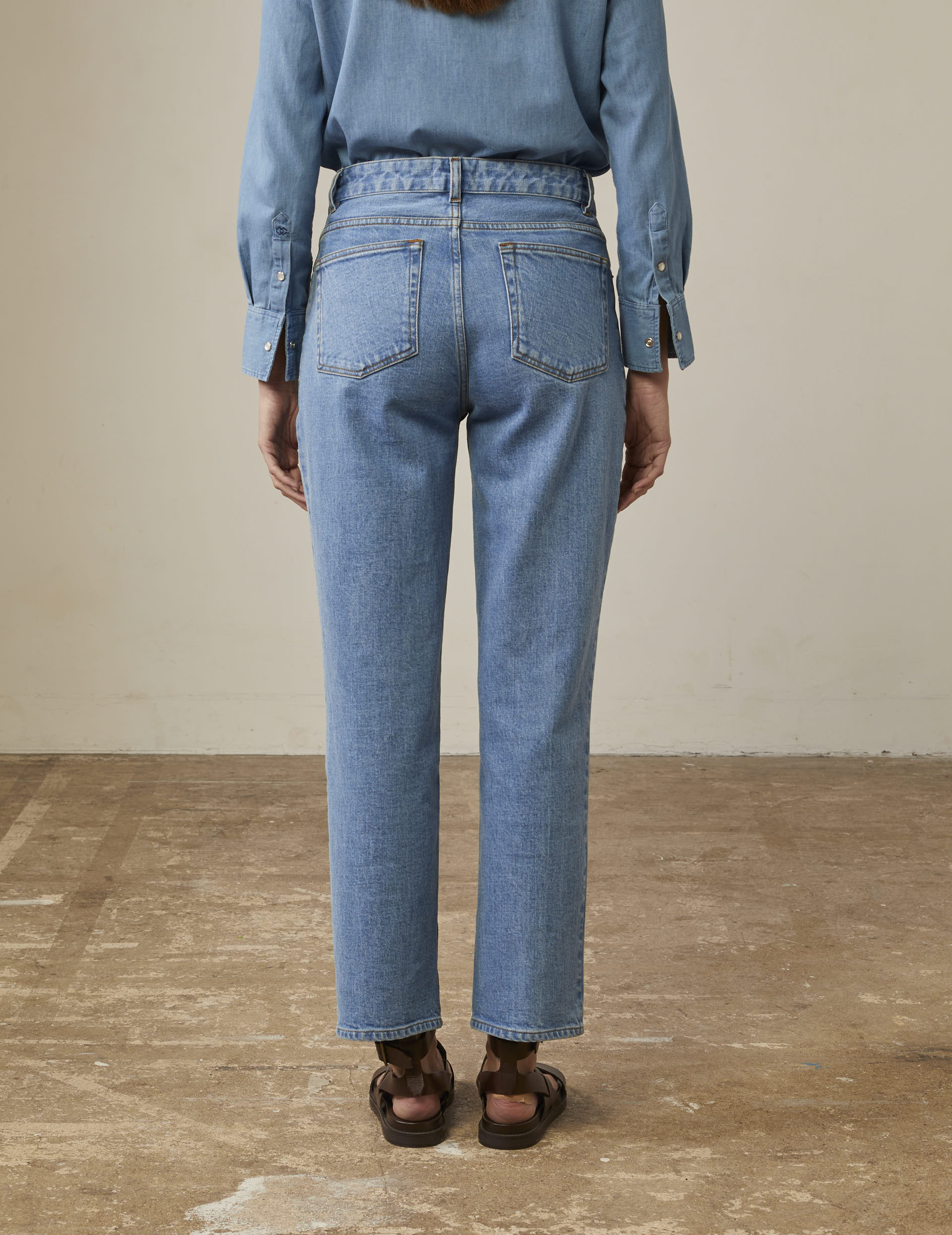 Jean Henora en denim bleu