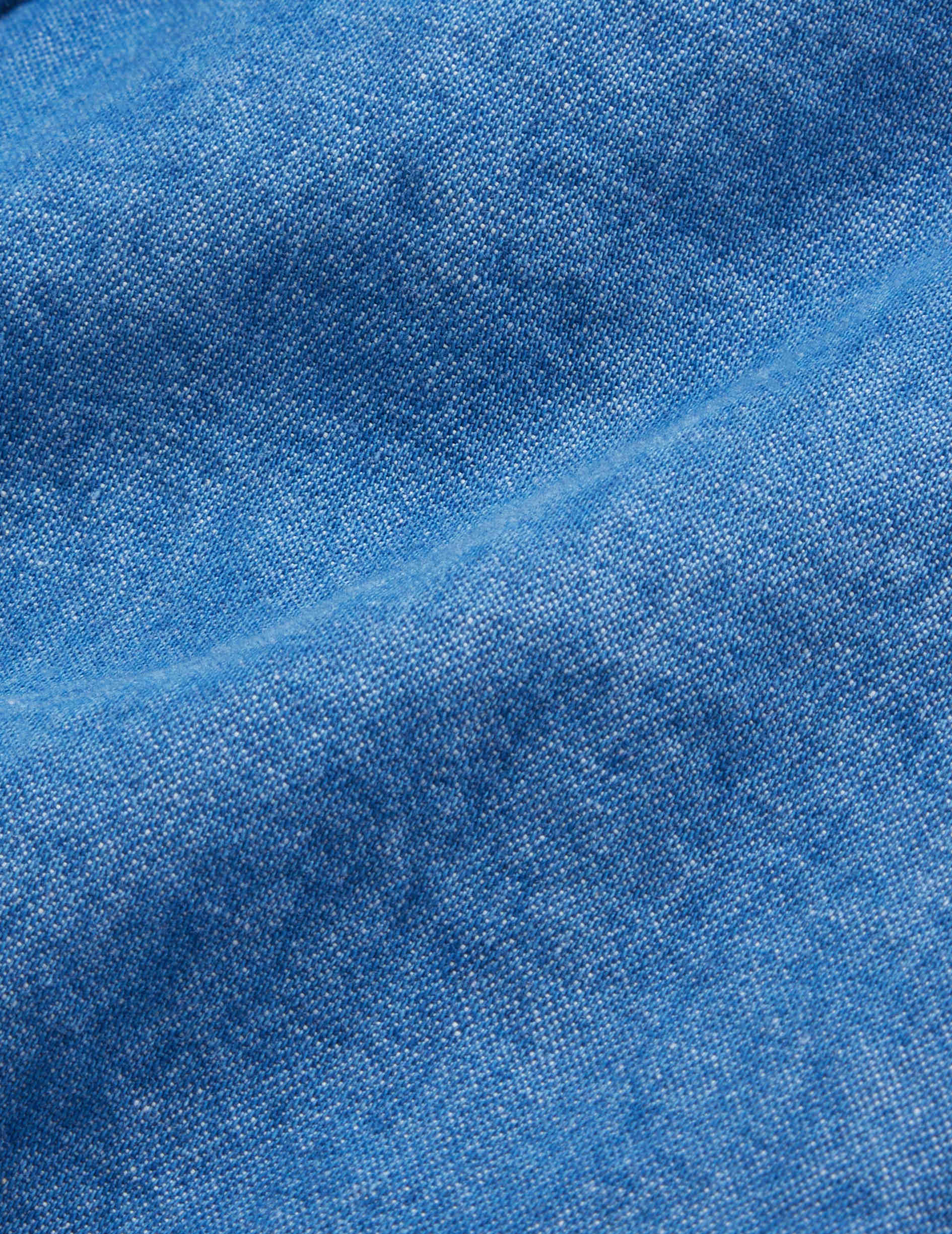 Chemise gabriel en denim bleu - Denim - Col Américain