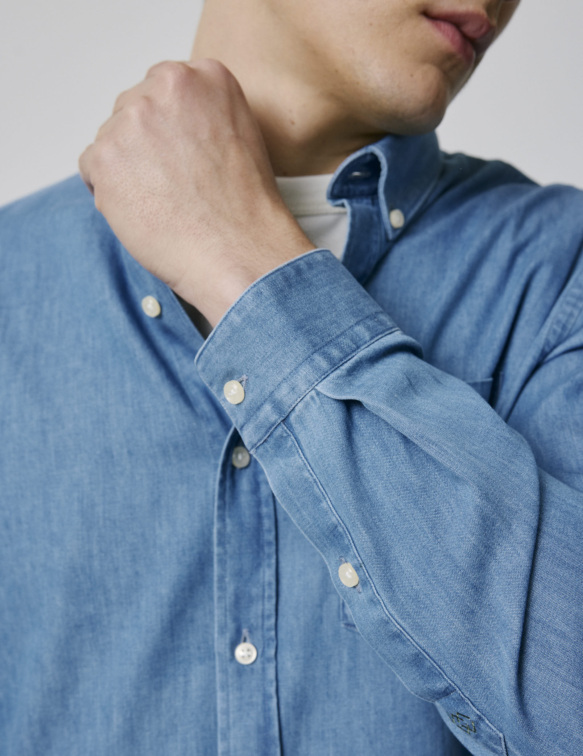 blue denim Gabriel shirt - Denim - American Collar