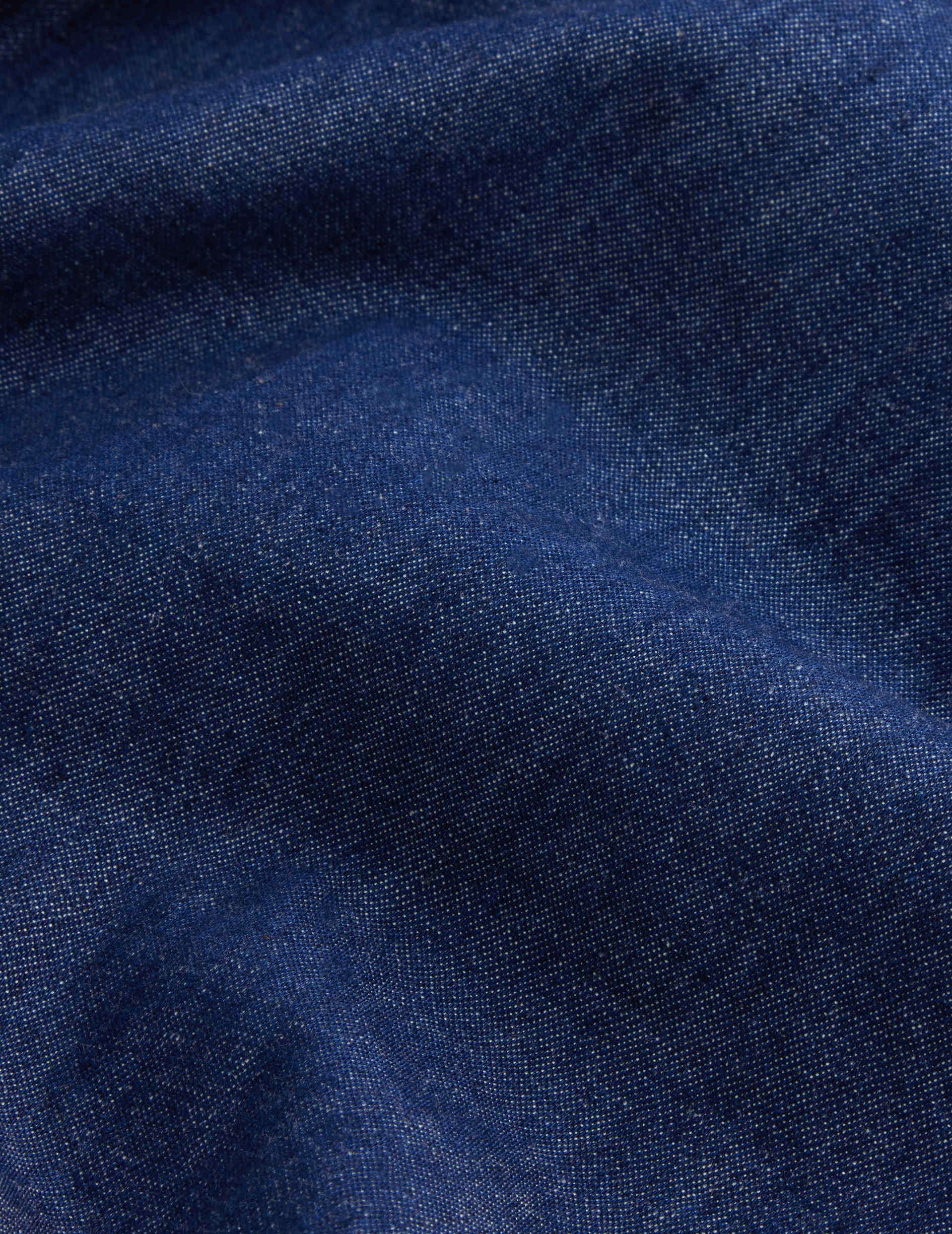 Chemise gabriel en denim bleu marine - Denim - Col Américain