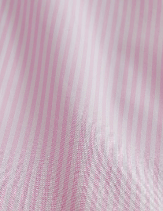 Fitted pink striped shirt