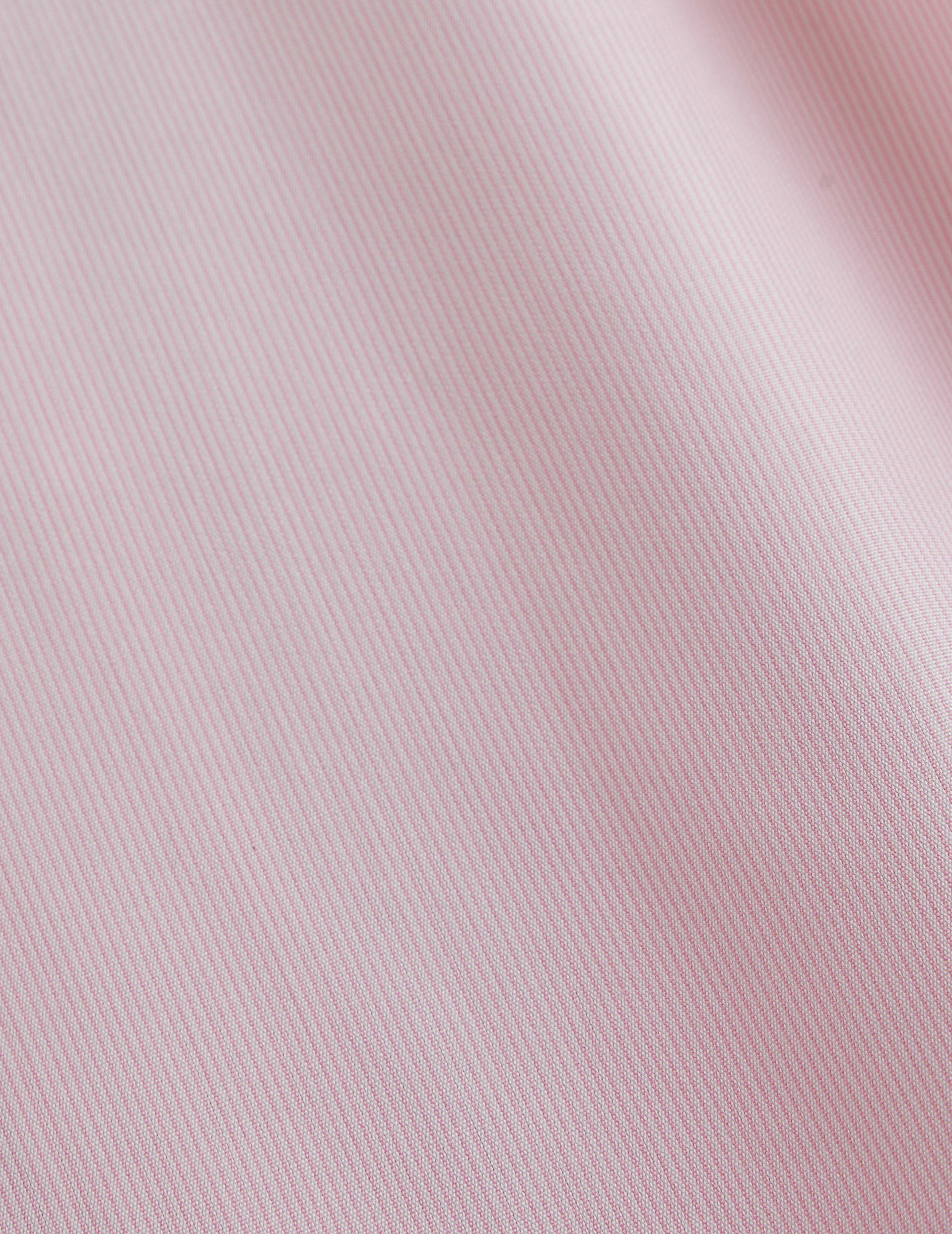 Chemise classique rayée rose - Popeline - Col Italien