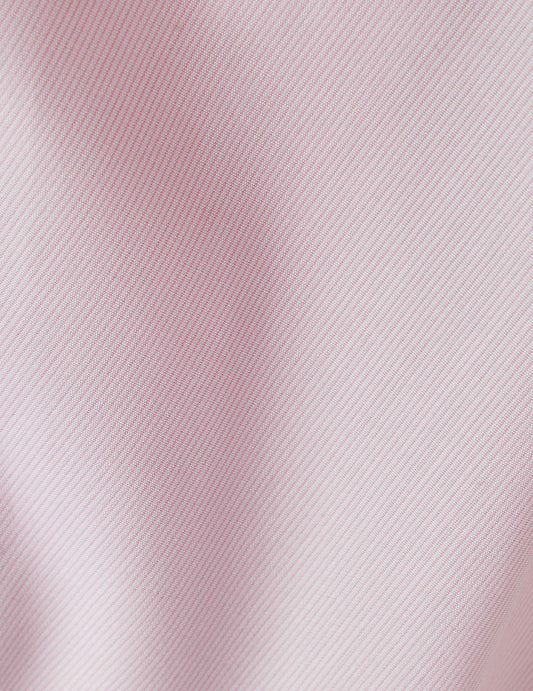 Semi-fitted pink striped shirt