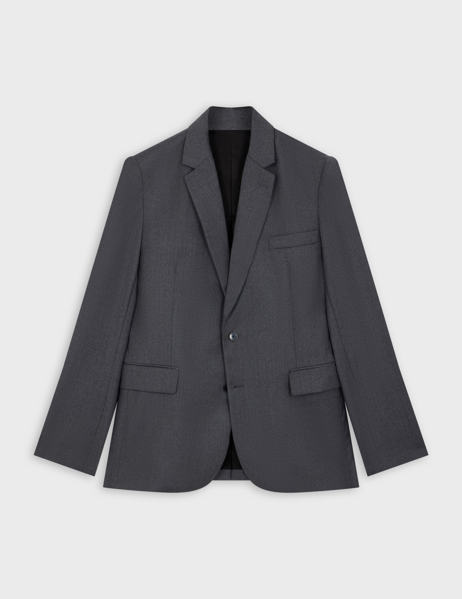 Veste de costume gordon en twill de laine gris