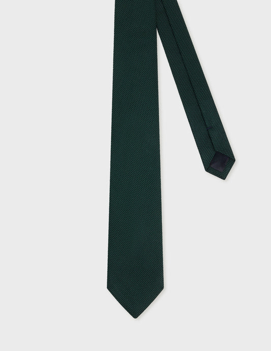 Dark green silk tie