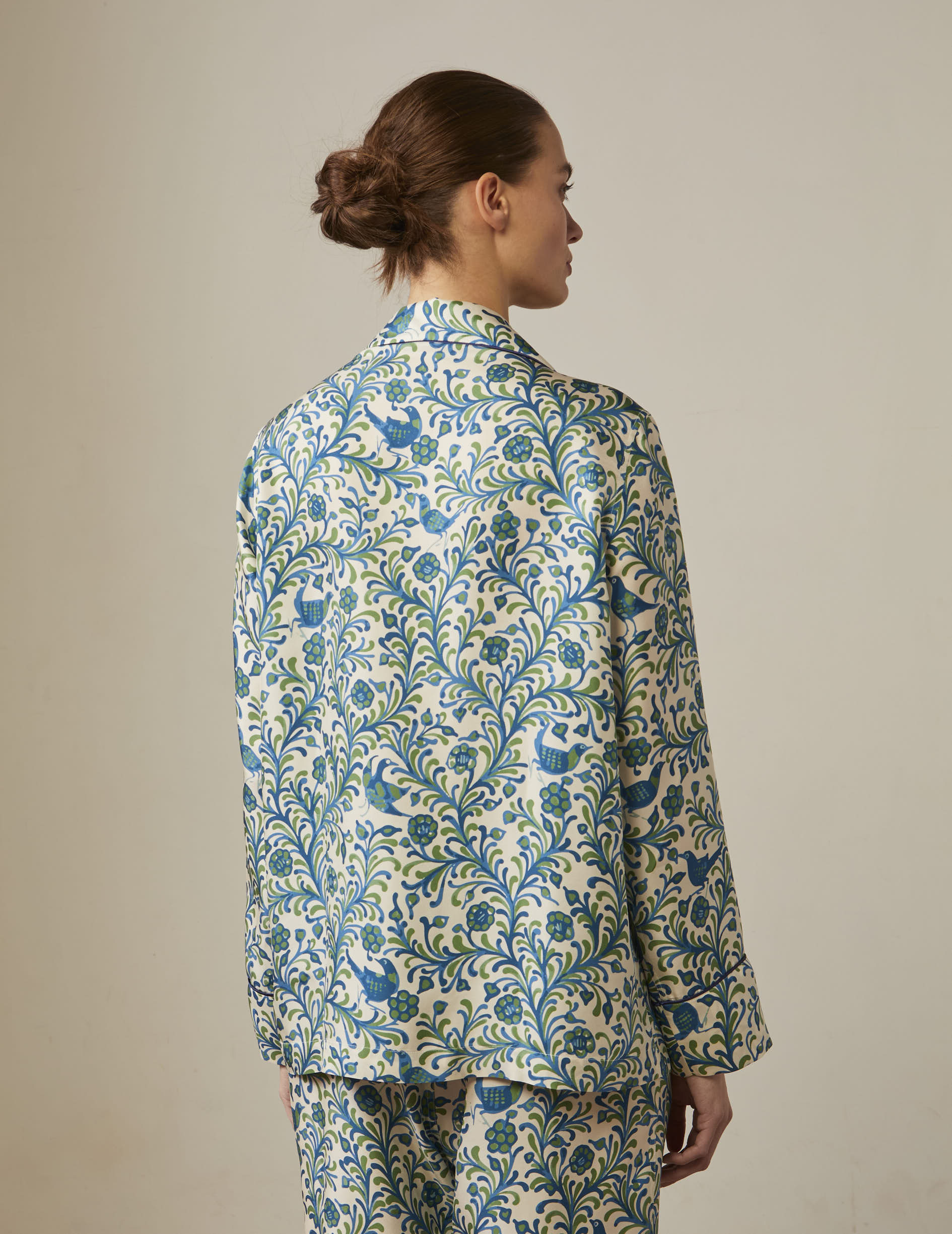 Arcos silk shirt - Pyjamas Collar