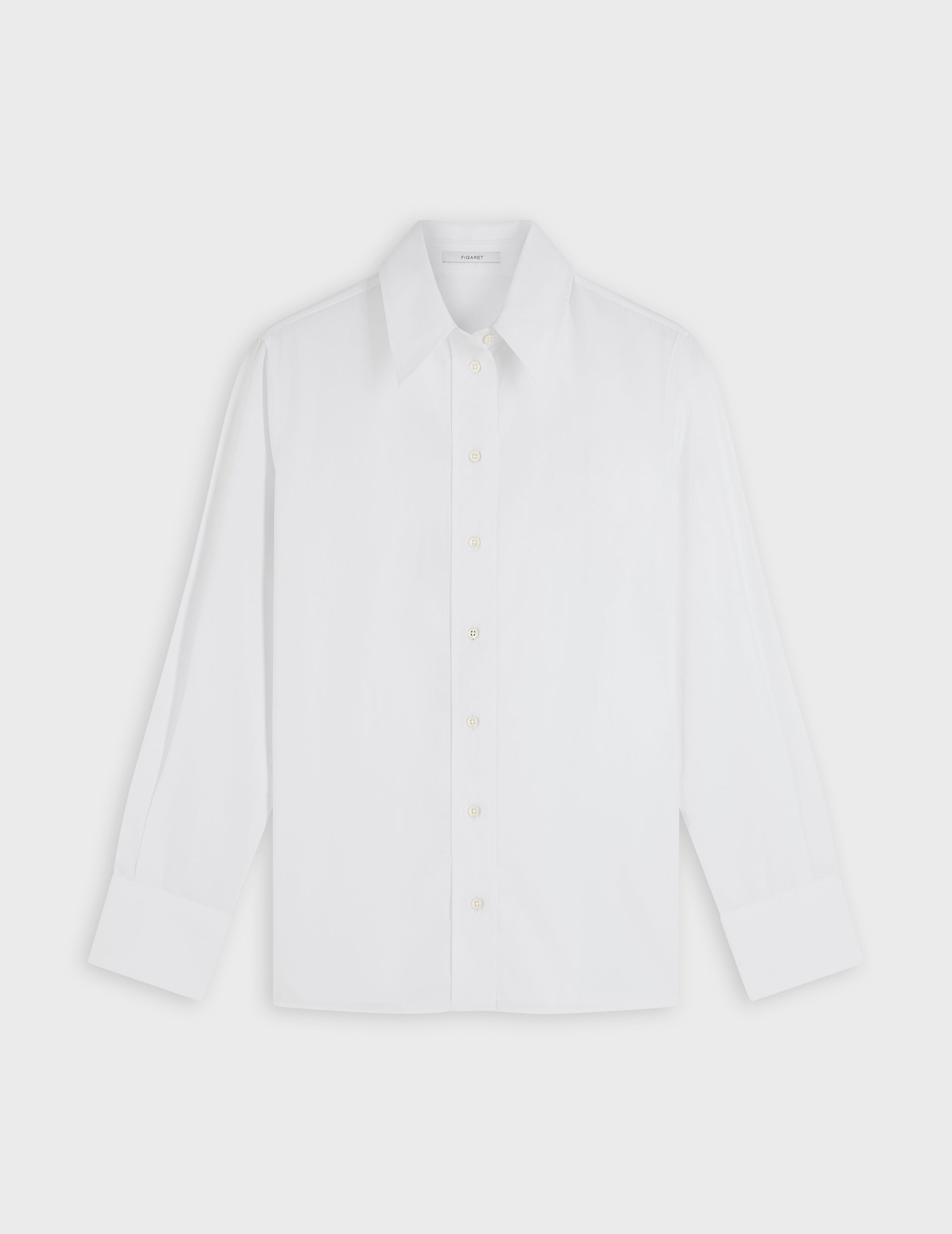 Chemise Hannie blanche - Popeline - Col Long