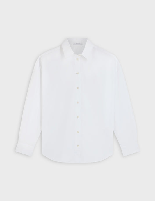 Oversized white Helina shirt - Poplin
