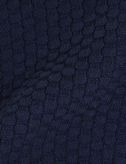 Harmony sweater in navy wool and cotton