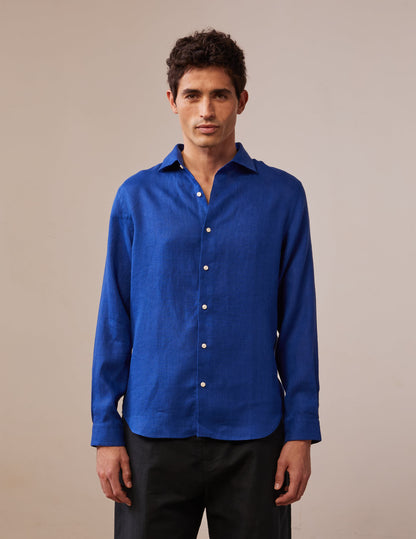 Aristote blue linen shirt