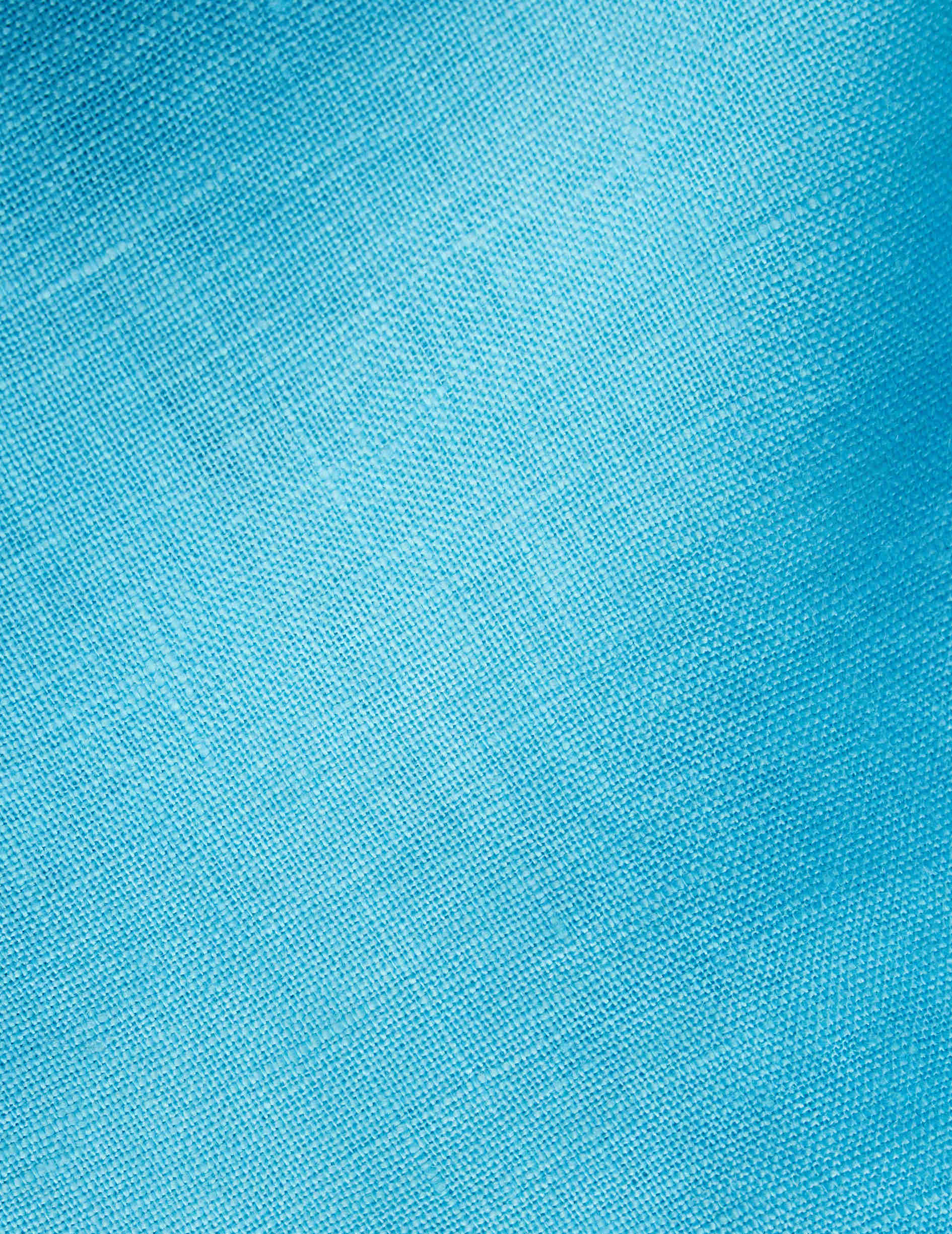 Aristote shirt in turquoise linen - Linen - Italian Collar