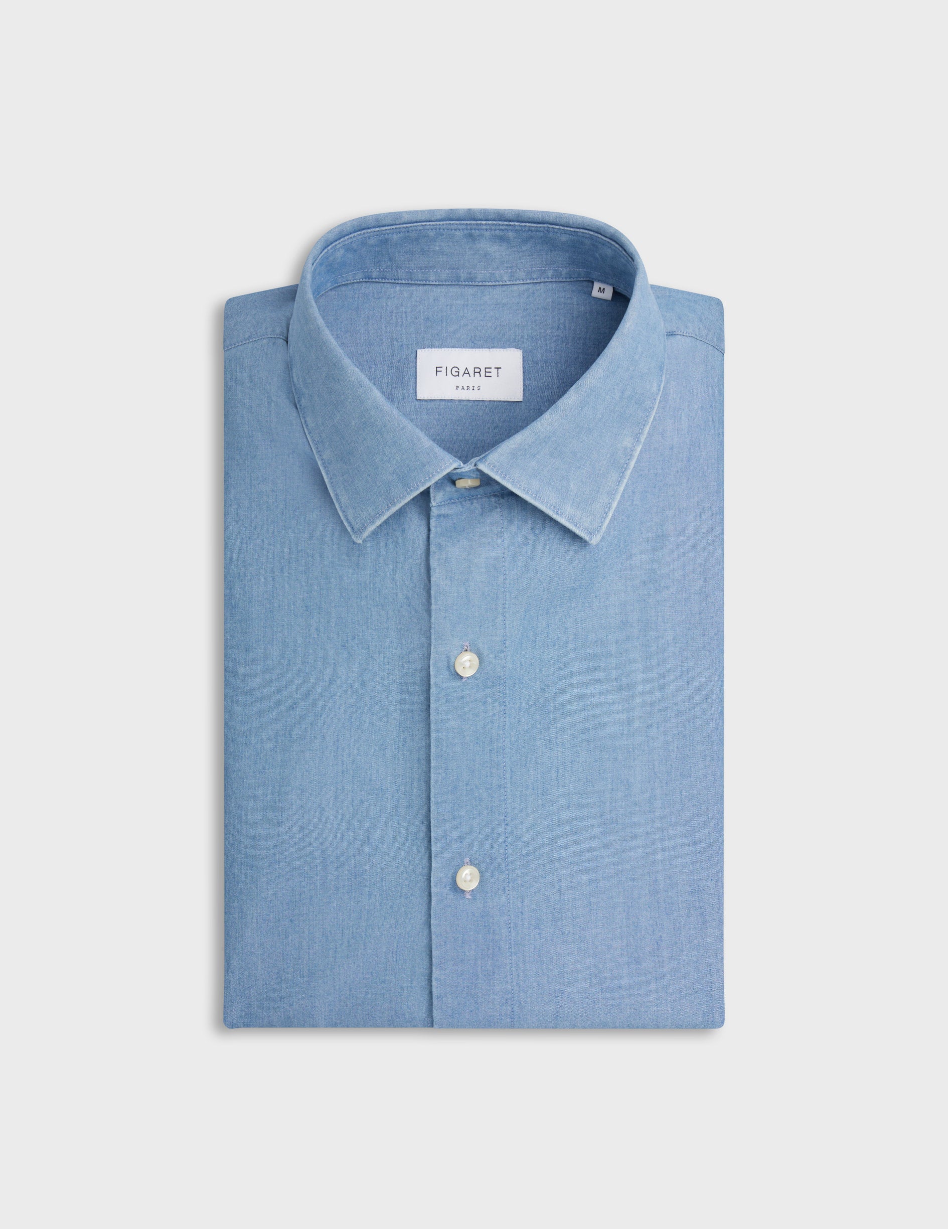 Blue Auguste shirt - Chambray - French Collar