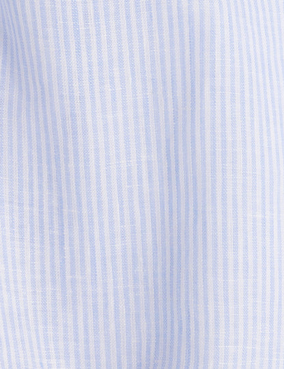 Light blue striped linen Auguste shirt