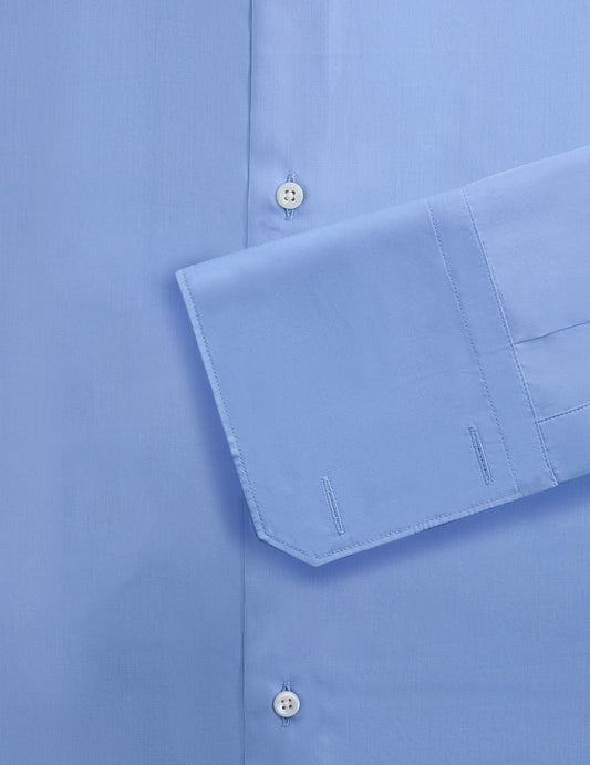 fitted Blue wrinkle-free shirt