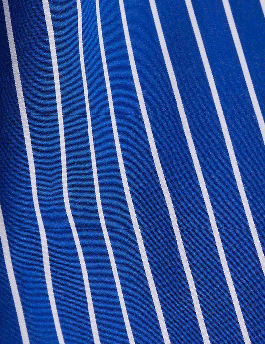 Chemise ajustée rayée bleu marine