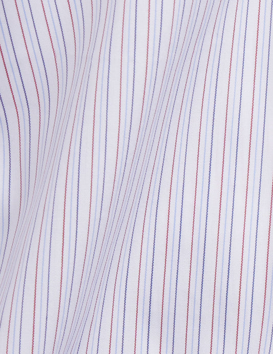 Striped red semi-fitted shirt