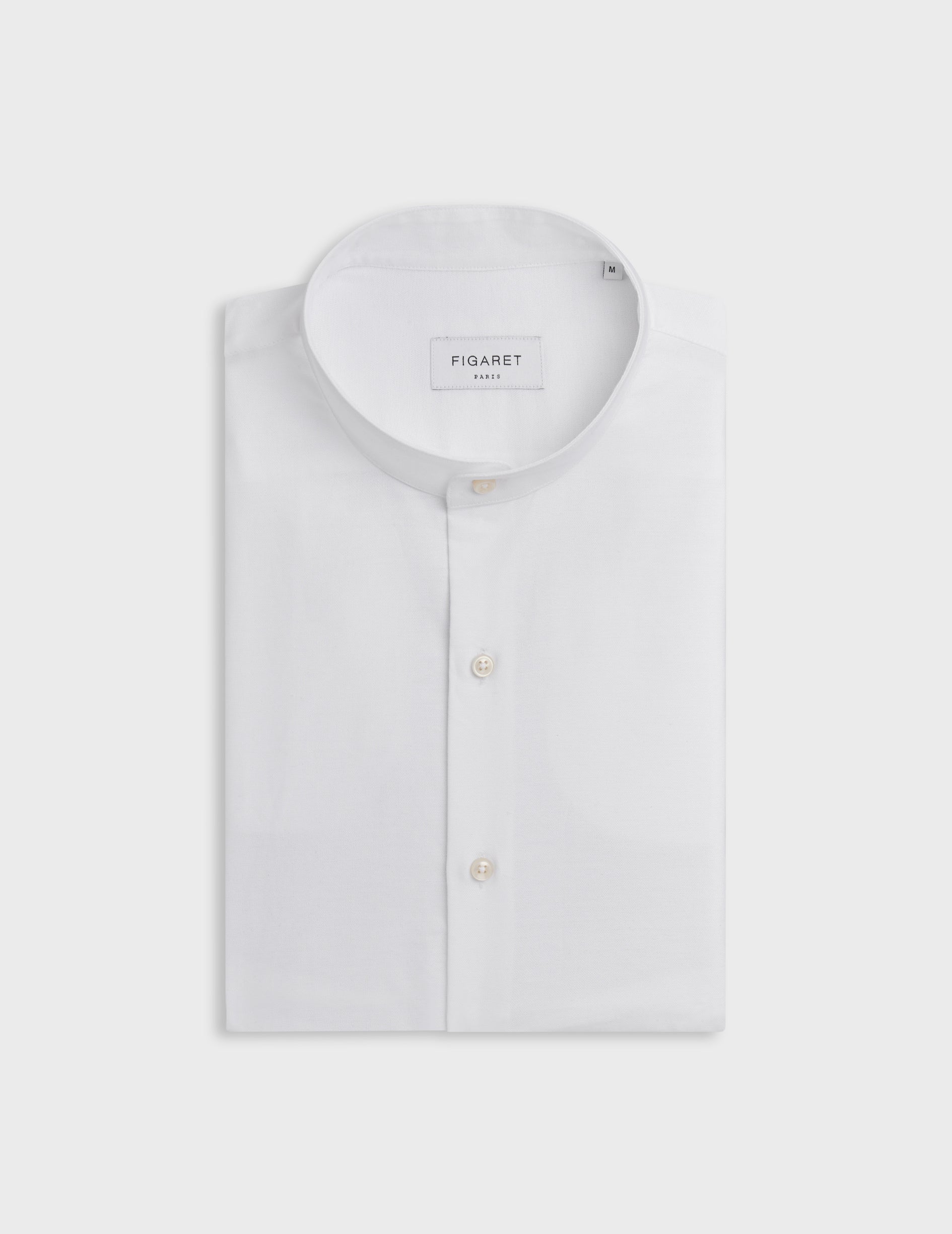 White Herwin shirt - Oxford - Officer Collar