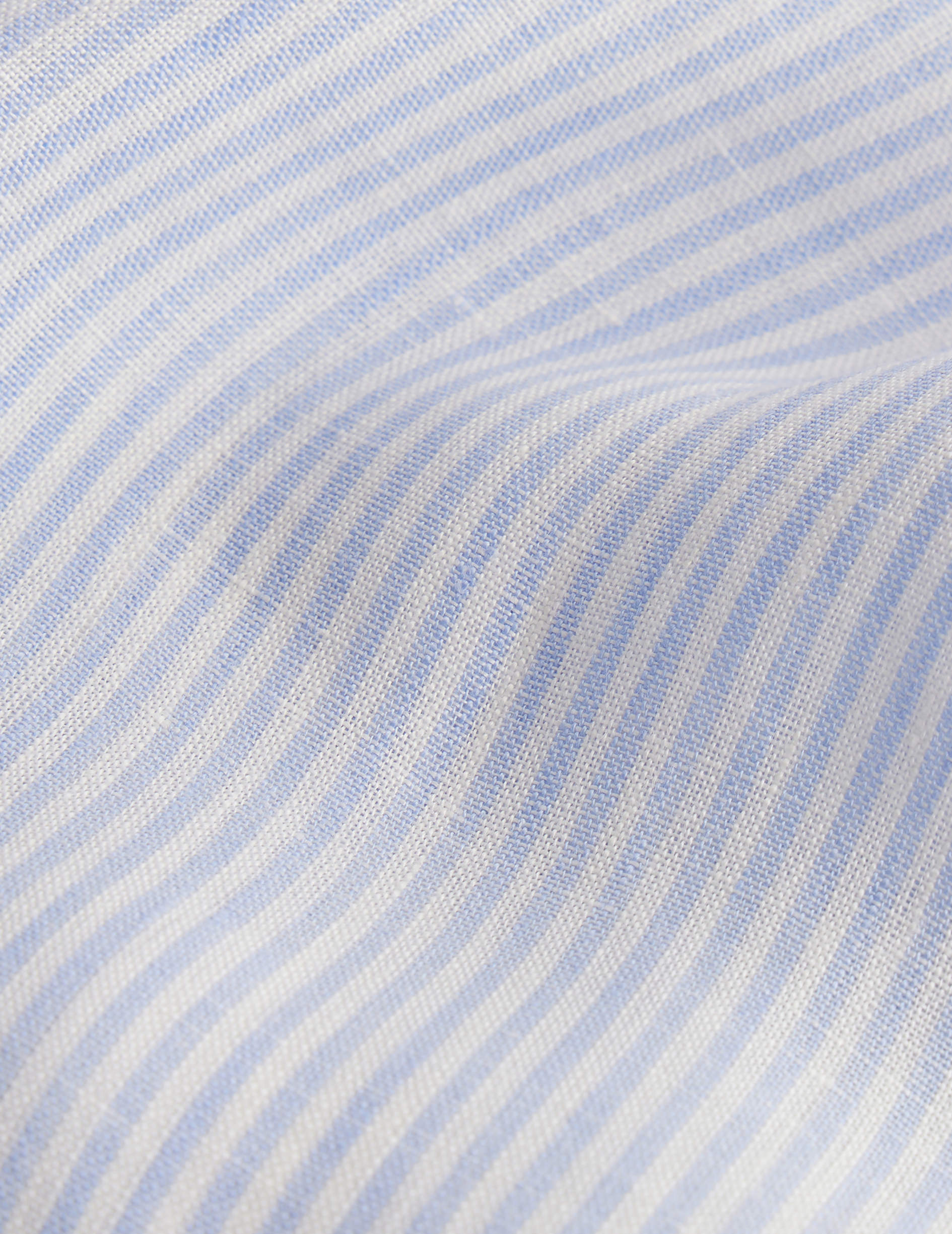 Hilario shirt in light blue striped linen - Linen - Officer Collar