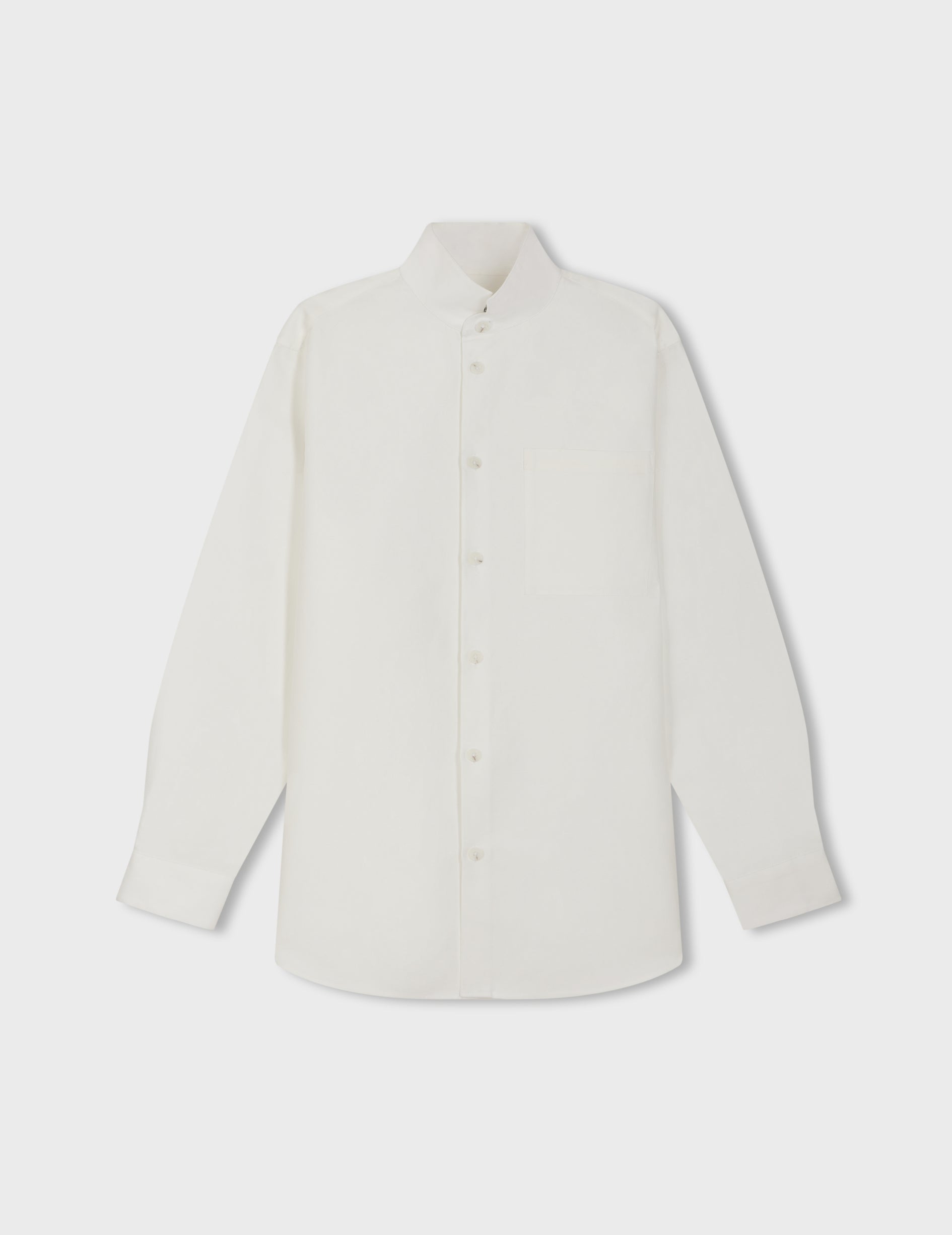 Chemise Montmartre blanche - Lin - Col Droit montant