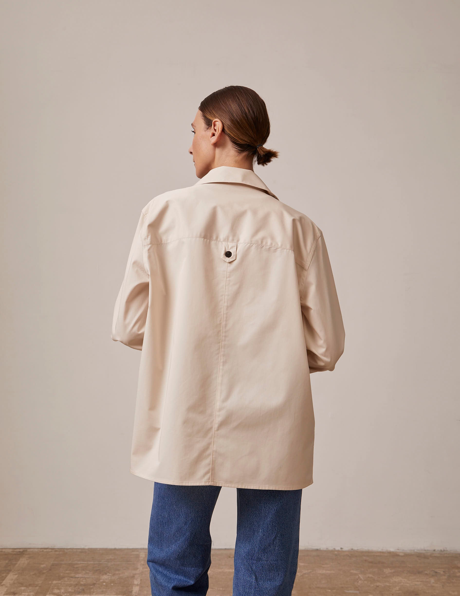 Chemise Saint-Germain écrue - Twill - Col Chemise