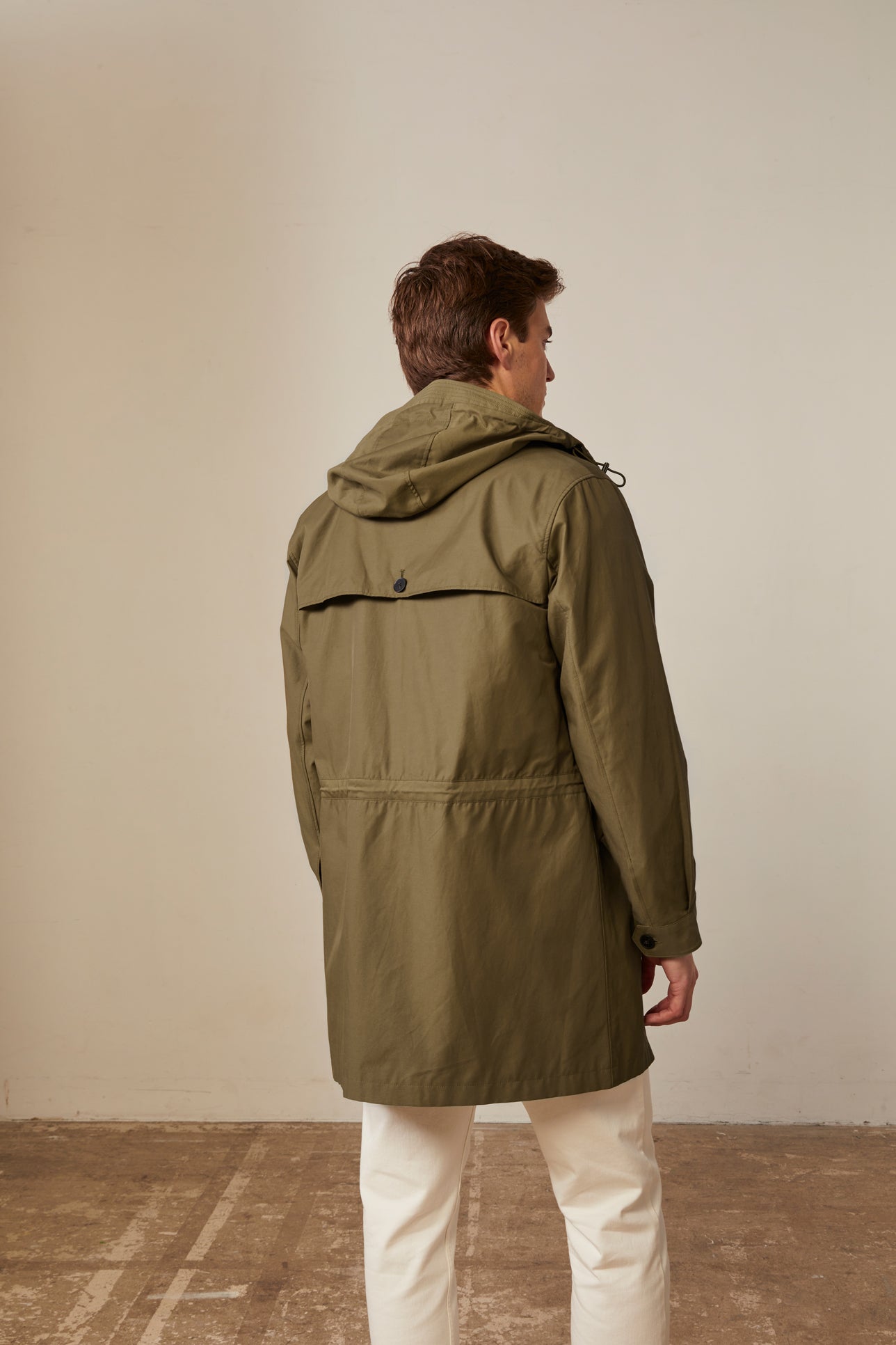 Parka Hector en twill de coton kaki