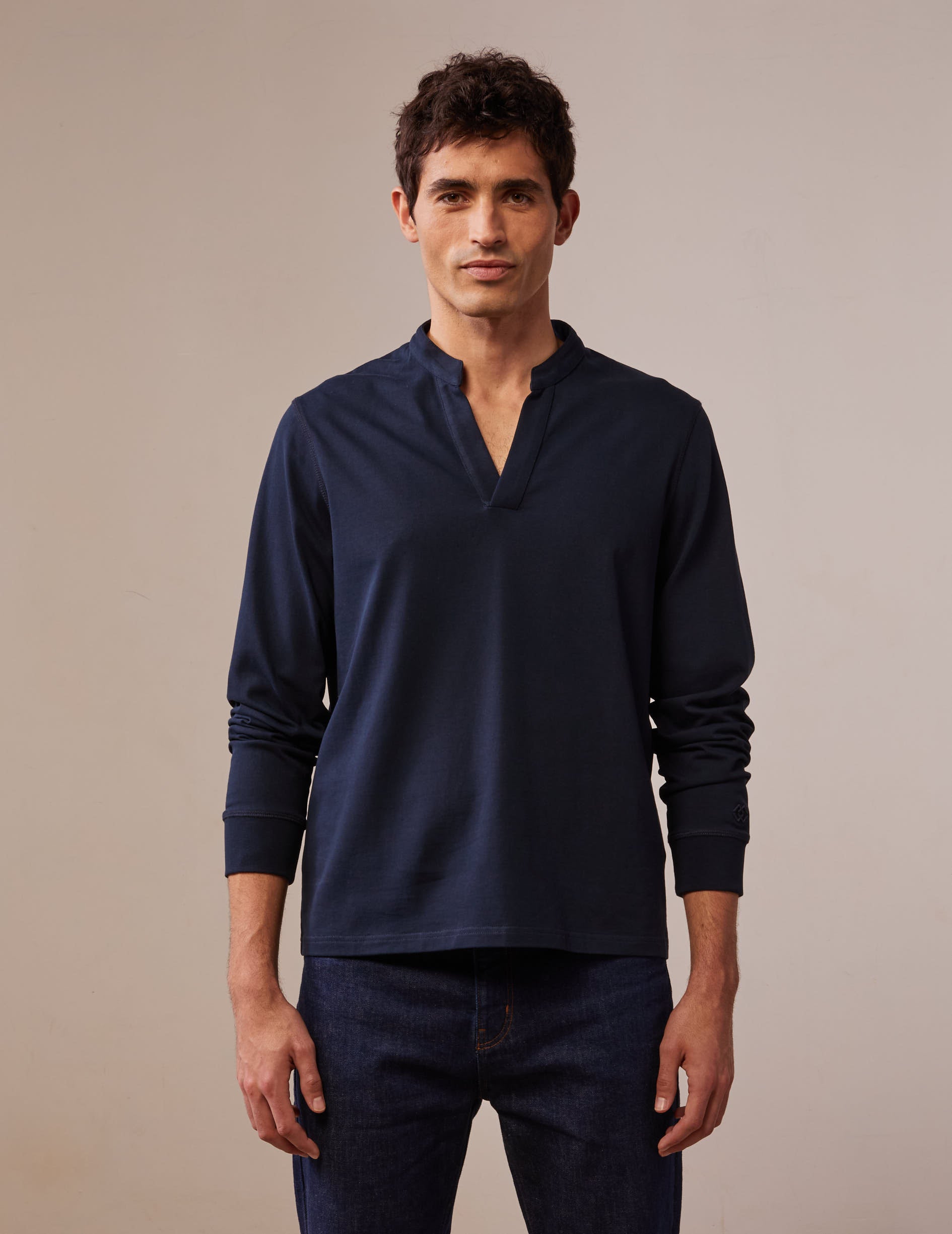 T-shirt Charles en coton marine
