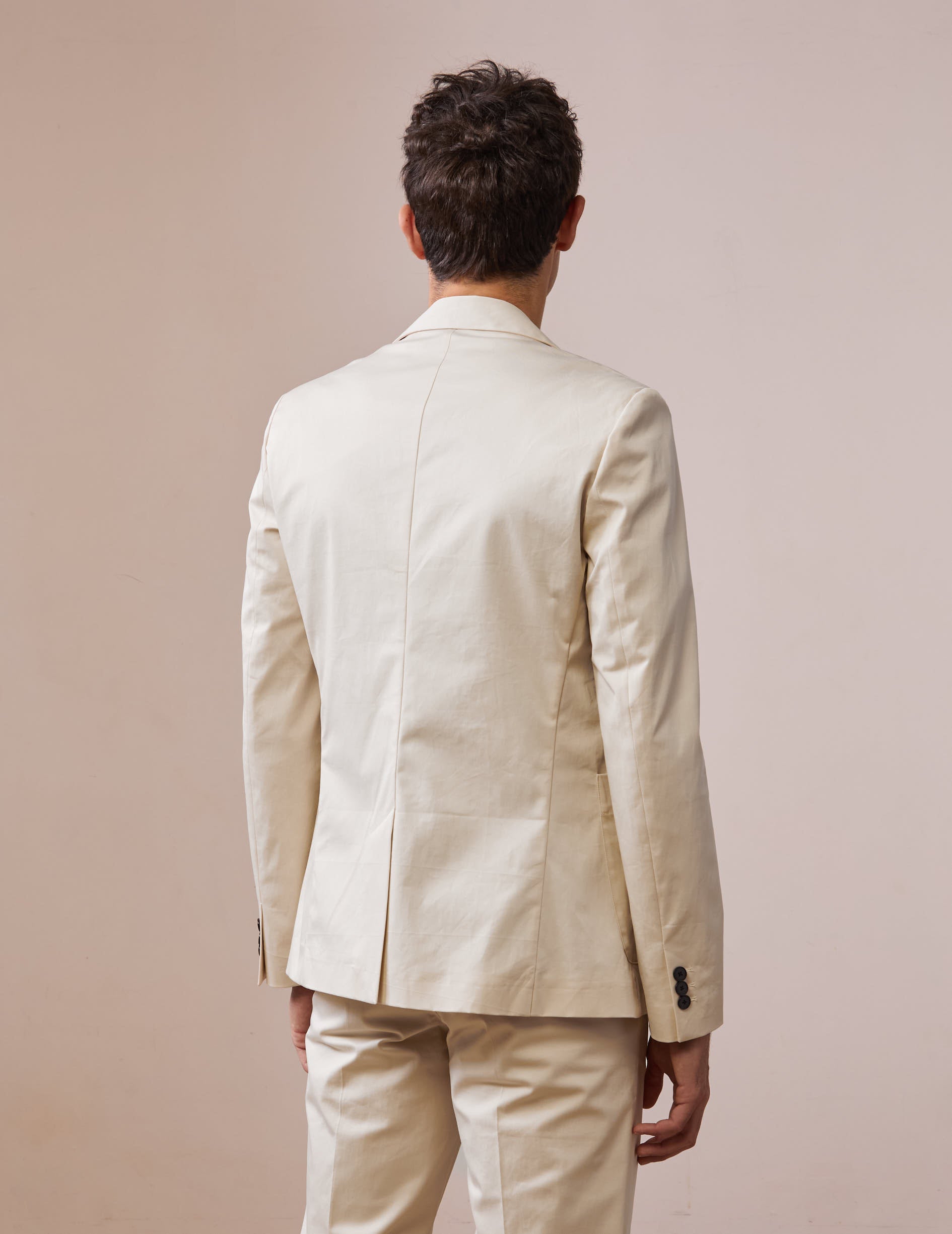 Light beige cotton twill Hilton blazer