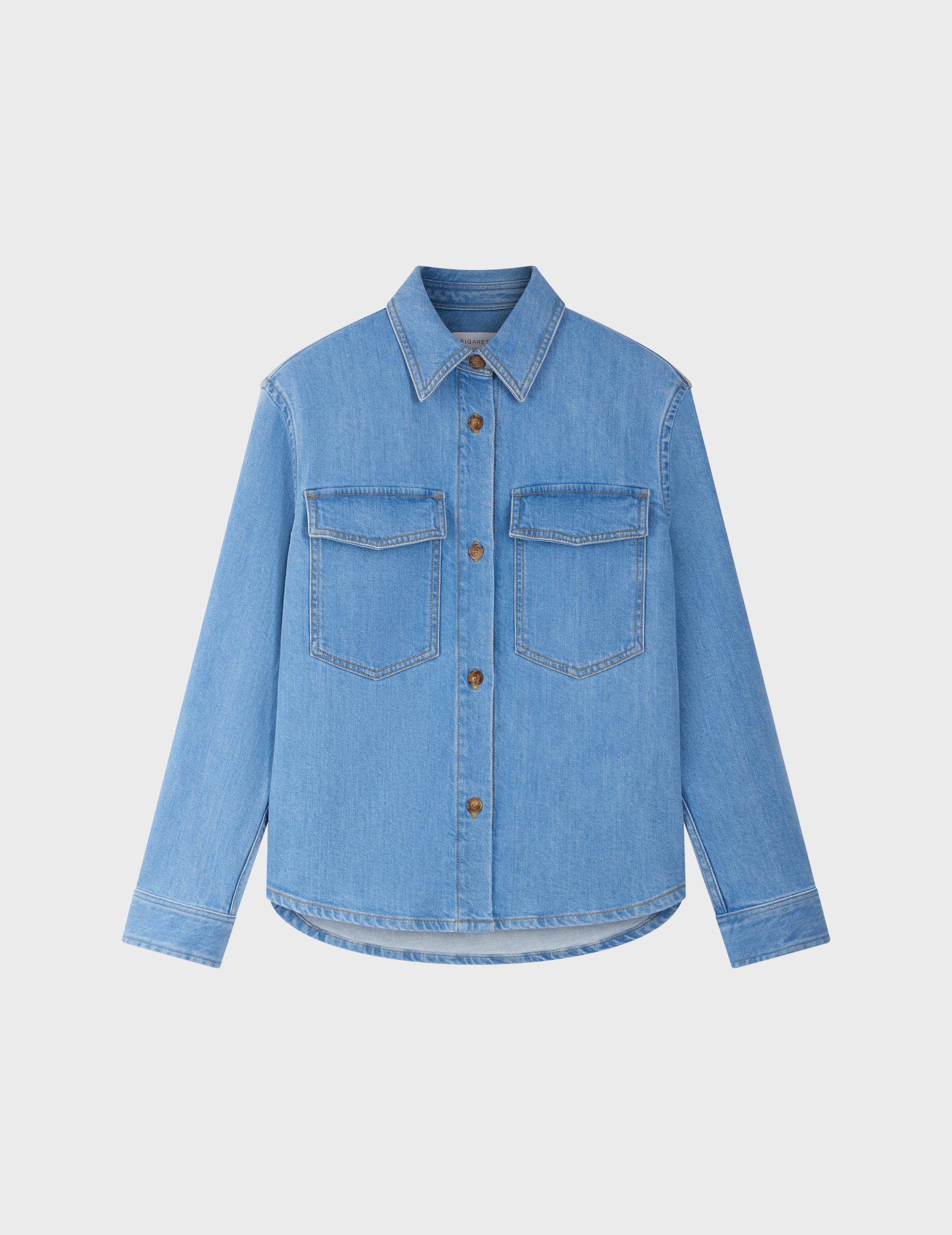 Ingrid overshirt in blue denim