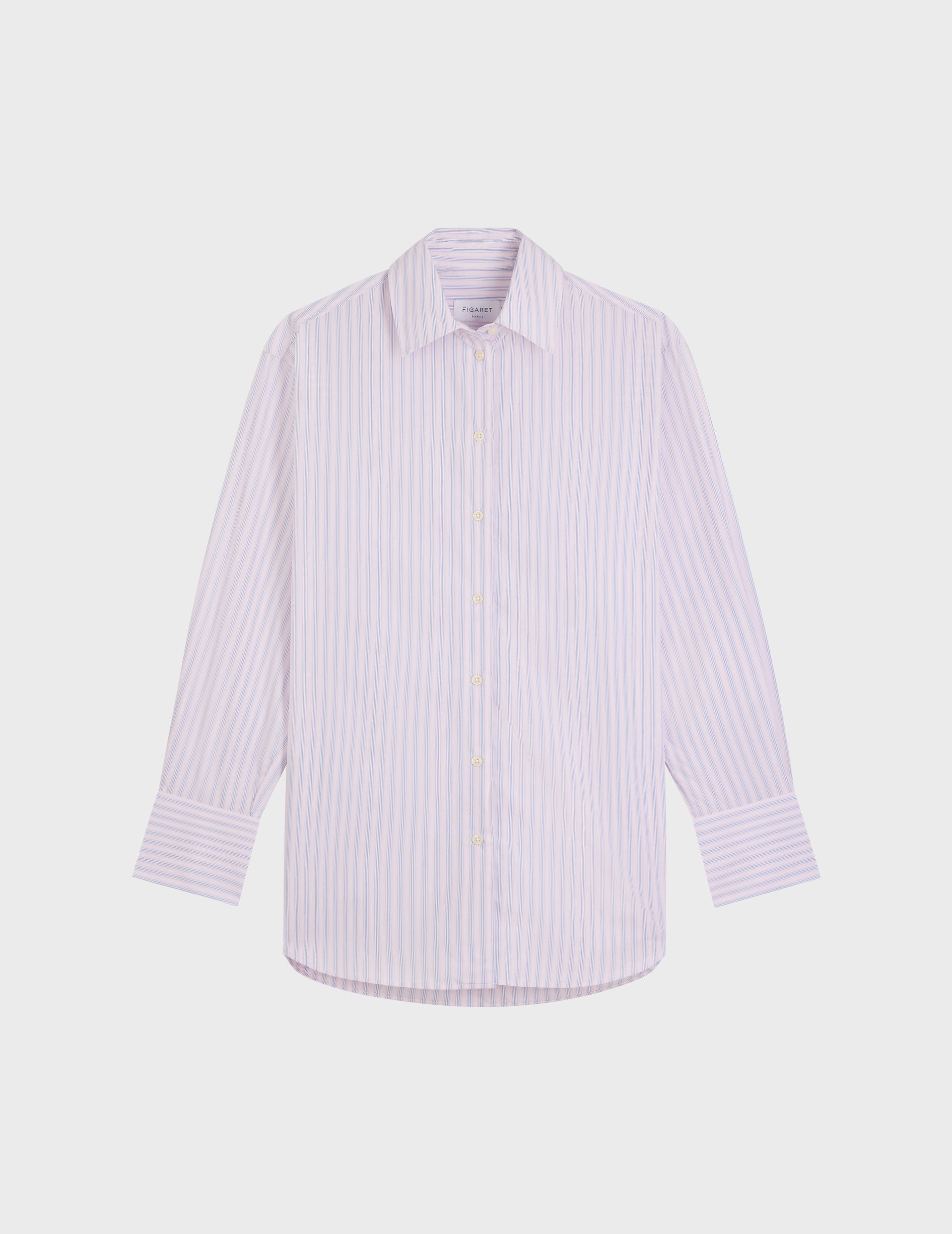 pink striped Mathilde shirt - Poplin - Shirt Collar