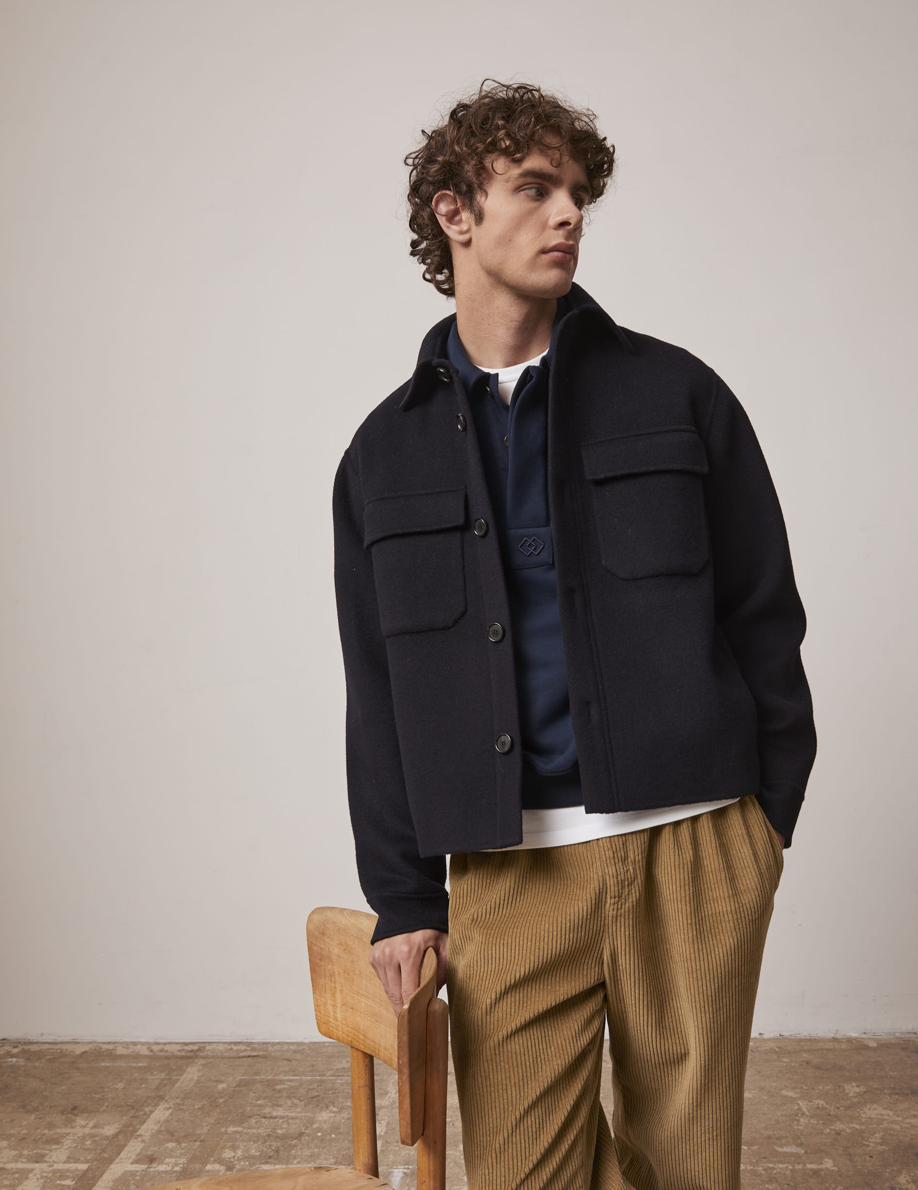 Veste Inoa en laine marine