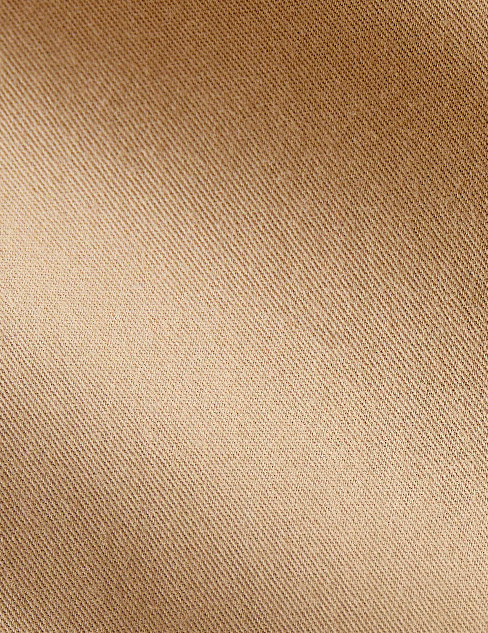 Beige Carl shirt - Twill - Open straight Collar