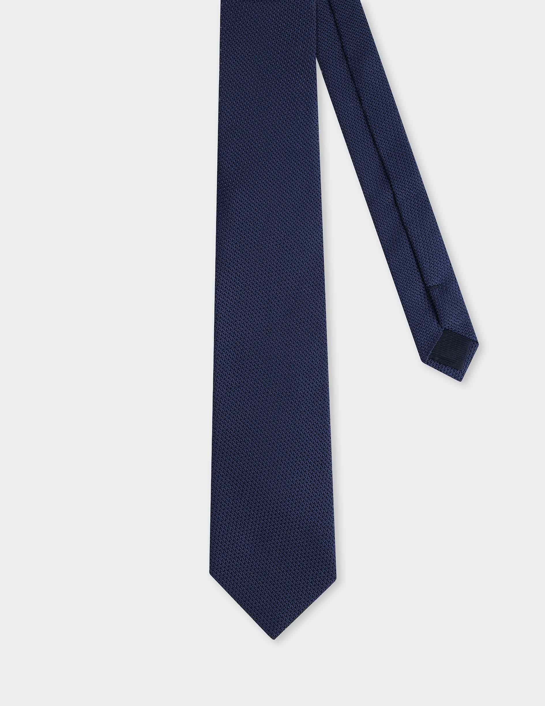Blue silk grenadine tie